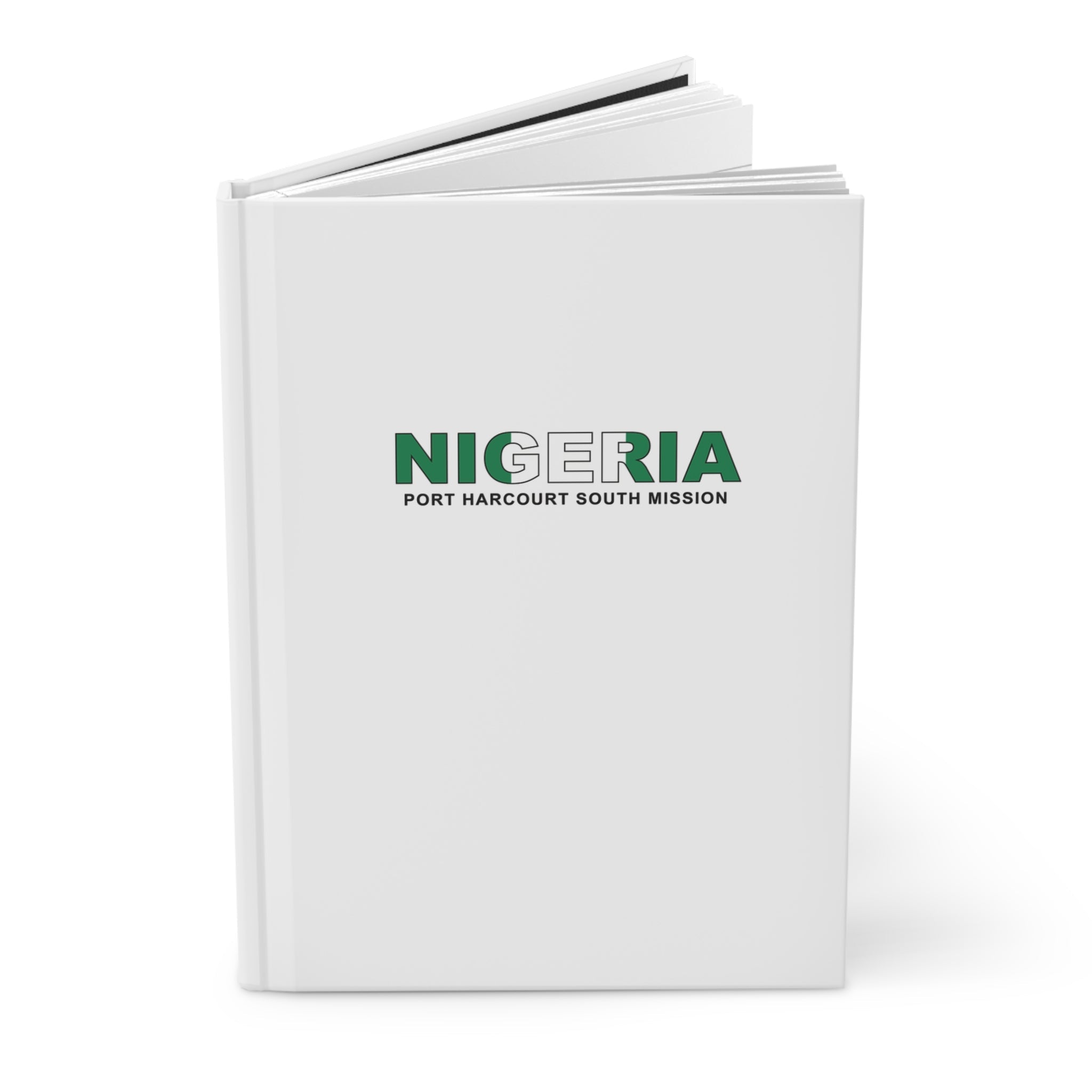 Nigeria Port Harcourt South Mission Flag Title White Hardcover Journal Matte - Mission Wishlist - LDS Missionary Gift Store