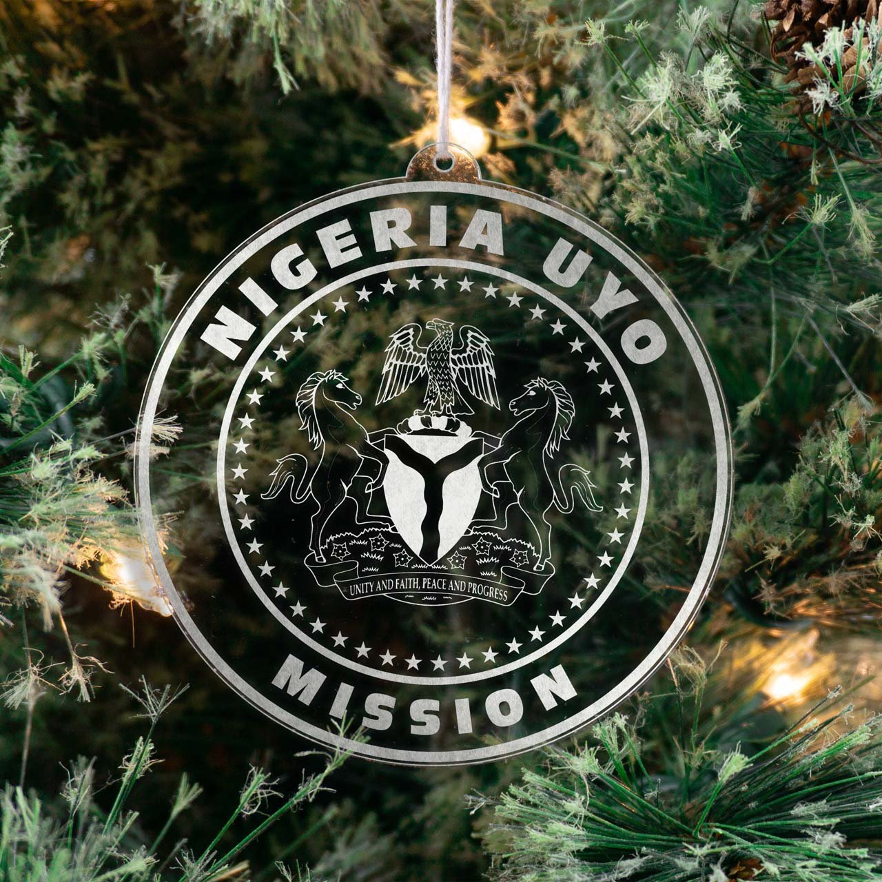 Nigeria Uyo Mission Christmas Ornament - Latter-Day Saint LDS Missionary Gift - Book of Mormon