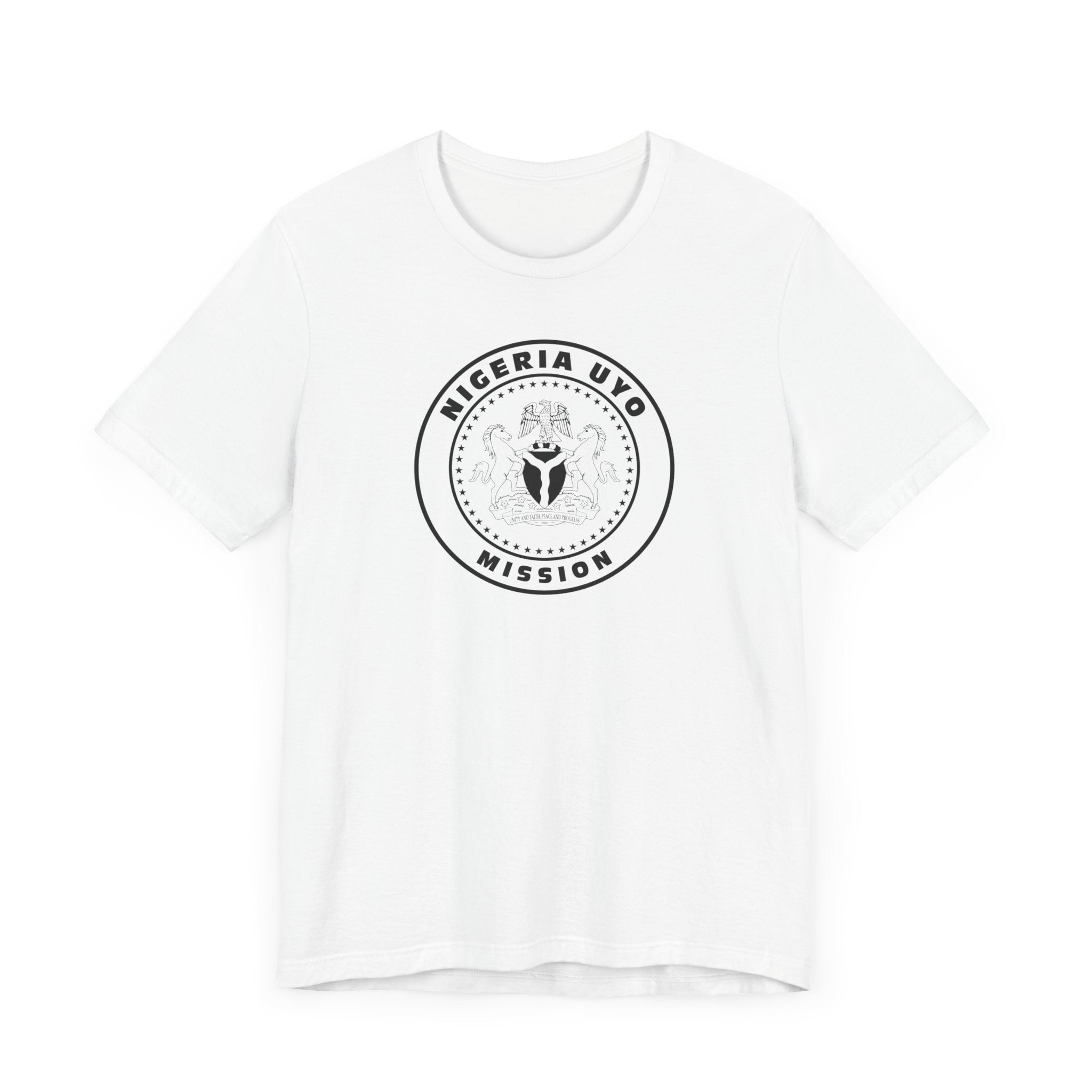 Nigeria Uyo Mission Circular Monochrome Logo T-Shirt - Mission Wishlist - LDS Missionary Gift Store