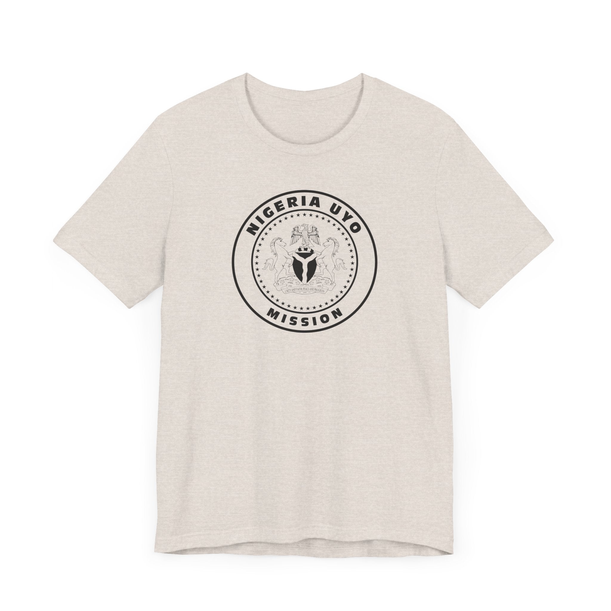 Nigeria Uyo Mission Circular Monochrome Logo T-Shirt - Mission Wishlist - LDS Missionary Gift Store