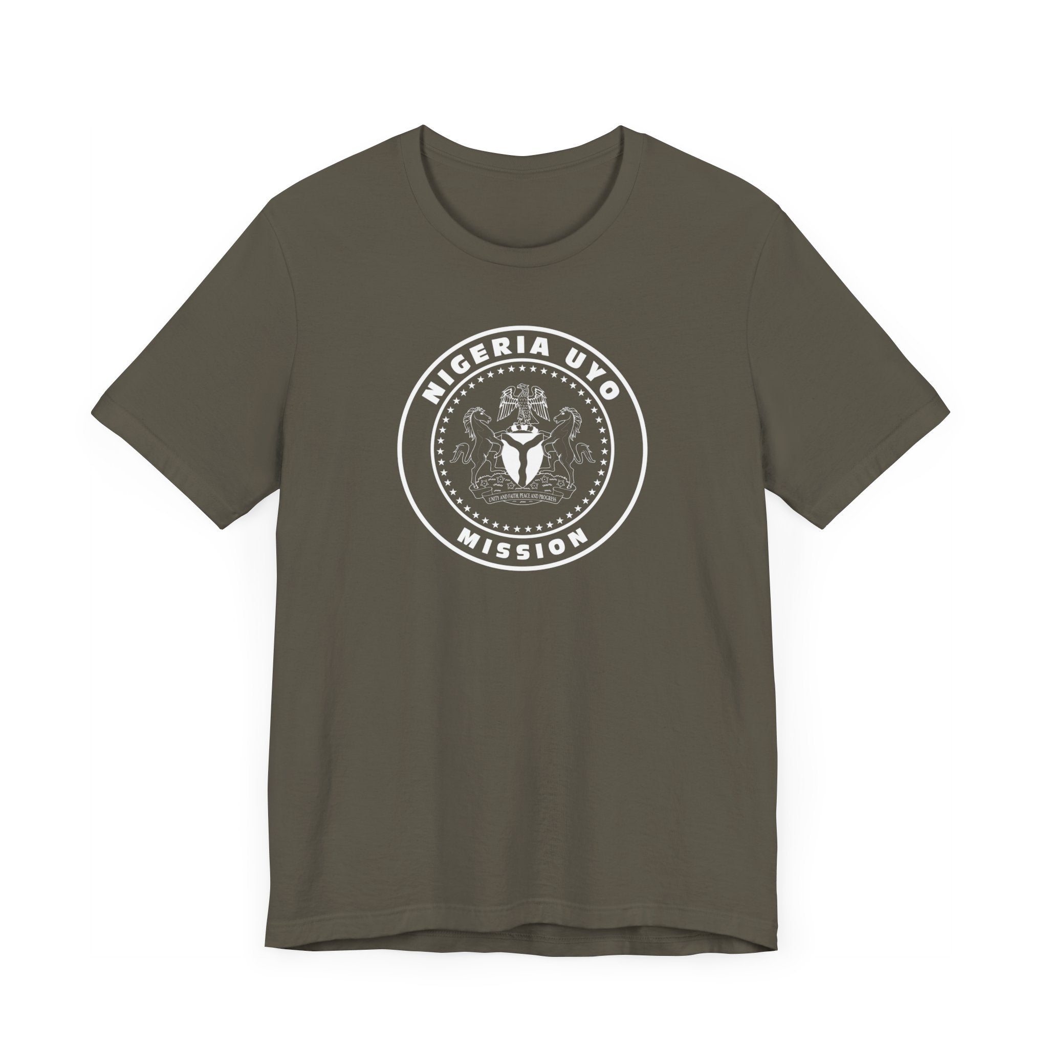 Nigeria Uyo Mission Circular Monochrome Logo T-Shirt - Mission Wishlist - LDS Missionary Gift Store