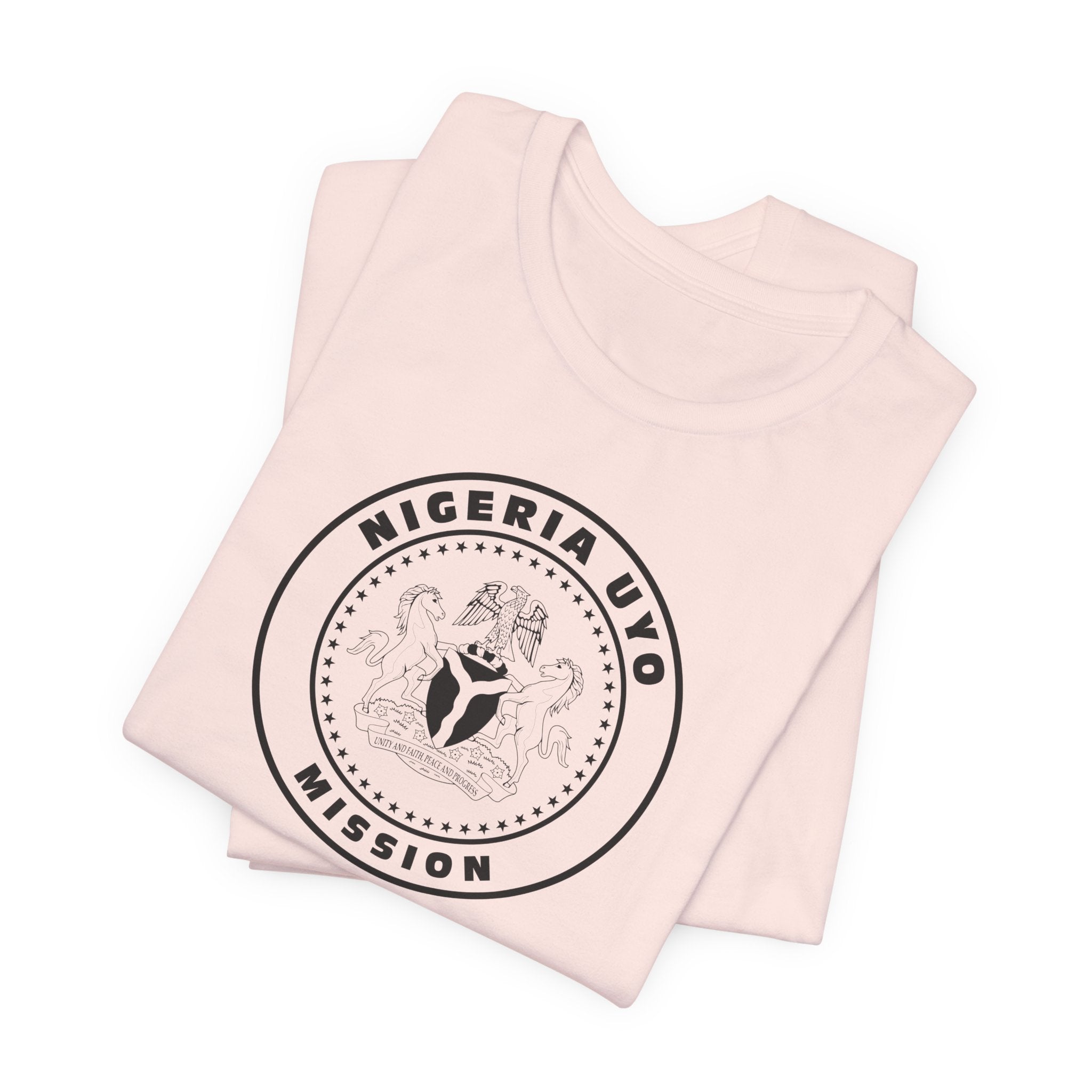 Nigeria Uyo Mission Circular Monochrome Logo T-Shirt - Mission Wishlist - LDS Missionary Gift Store