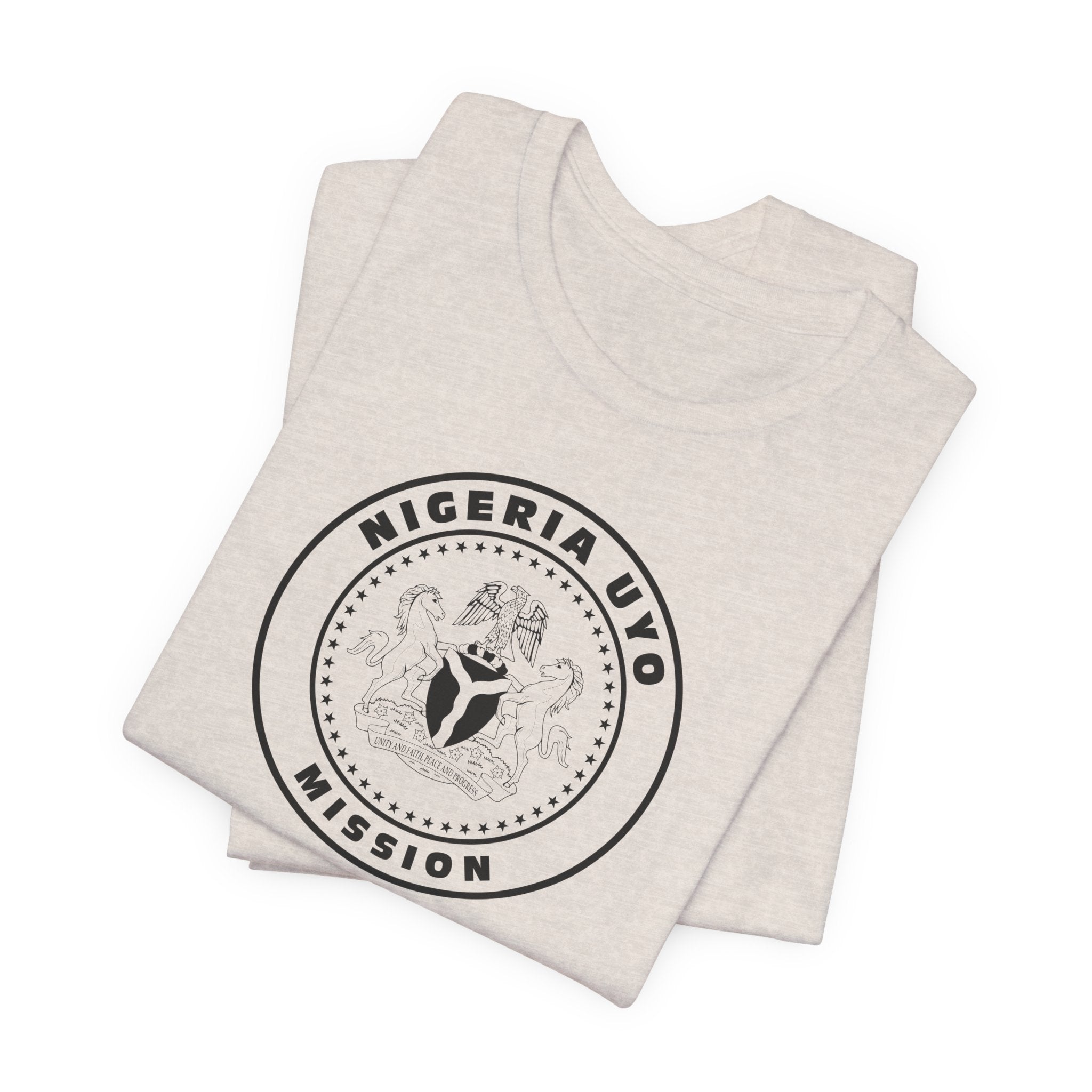 Nigeria Uyo Mission Circular Monochrome Logo T-Shirt - Mission Wishlist - LDS Missionary Gift Store