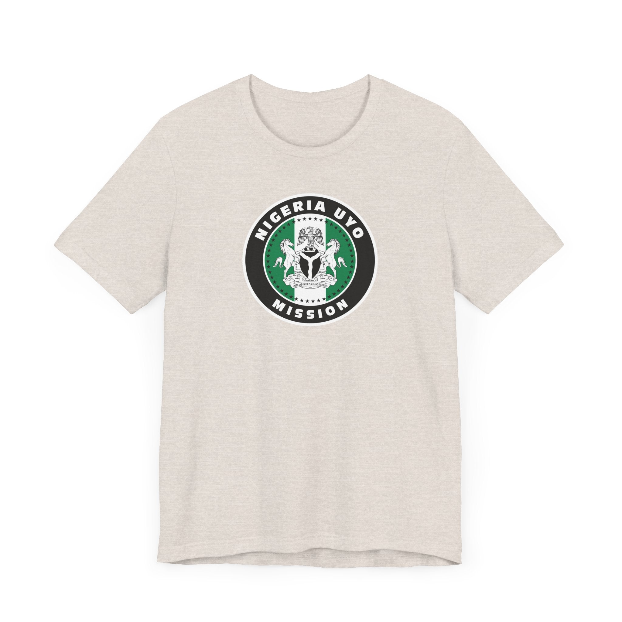 Nigeria Uyo Mission Flag Logo (Black Border) T-shirt - Mission Wishlist - LDS Missionary Gift Store