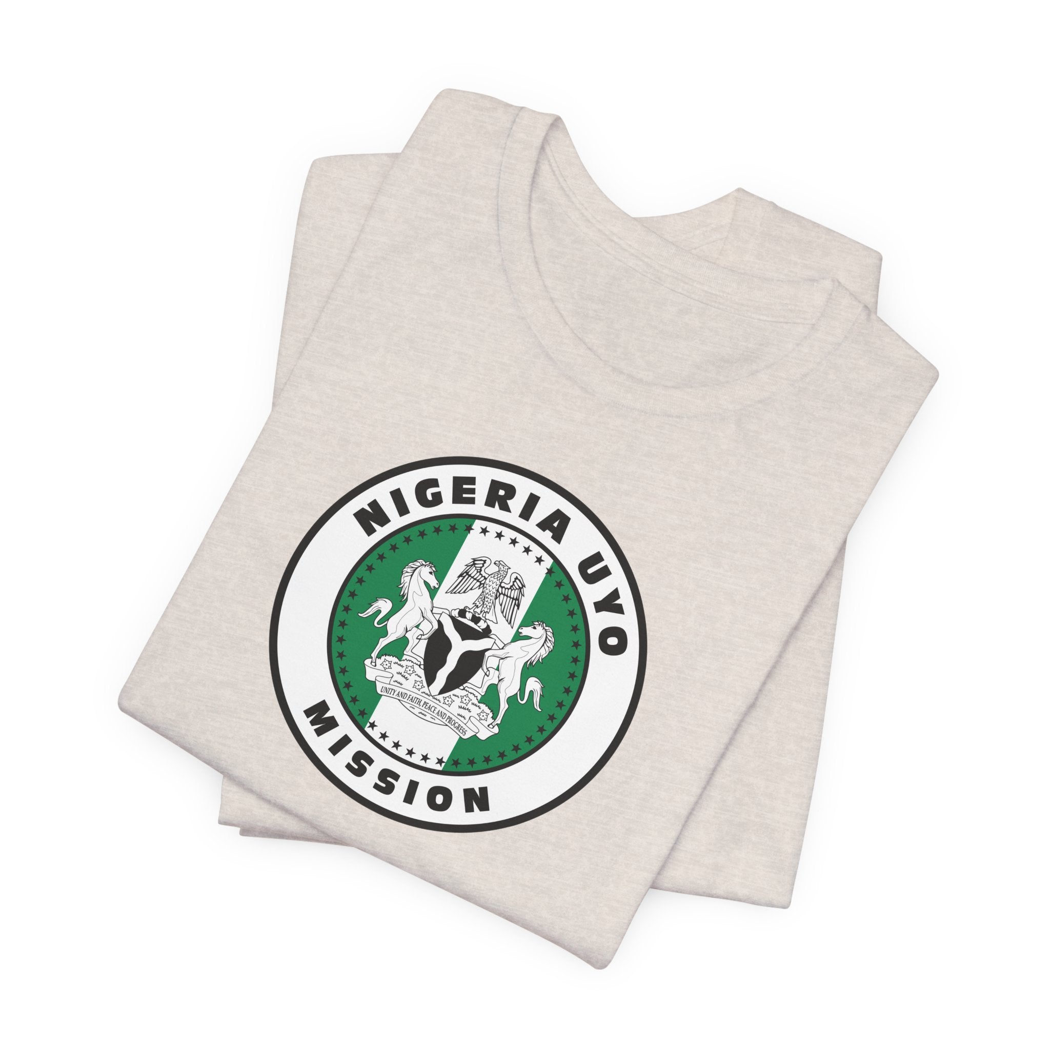 Nigeria Uyo Mission Flag Logo (White Border) T-shirt - Mission Wishlist - LDS Missionary Gift Store
