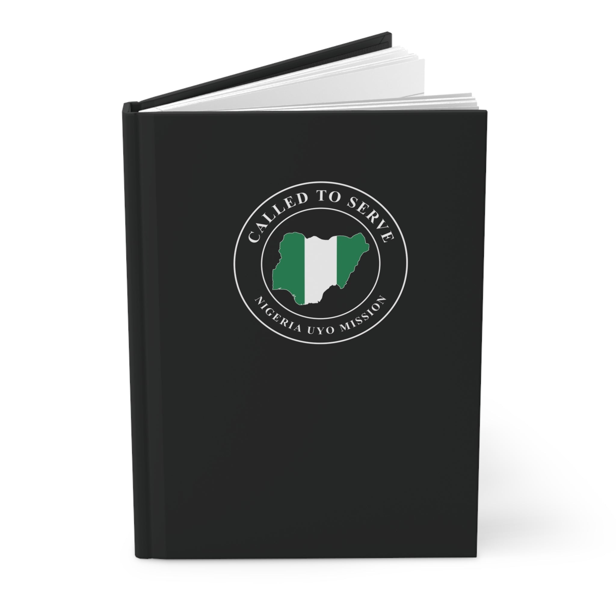 Nigeria Uyo Mission Flag Map Called to Serve Black Hardcover Journal Matte - Mission Wishlist - LDS Missionary Gift Store