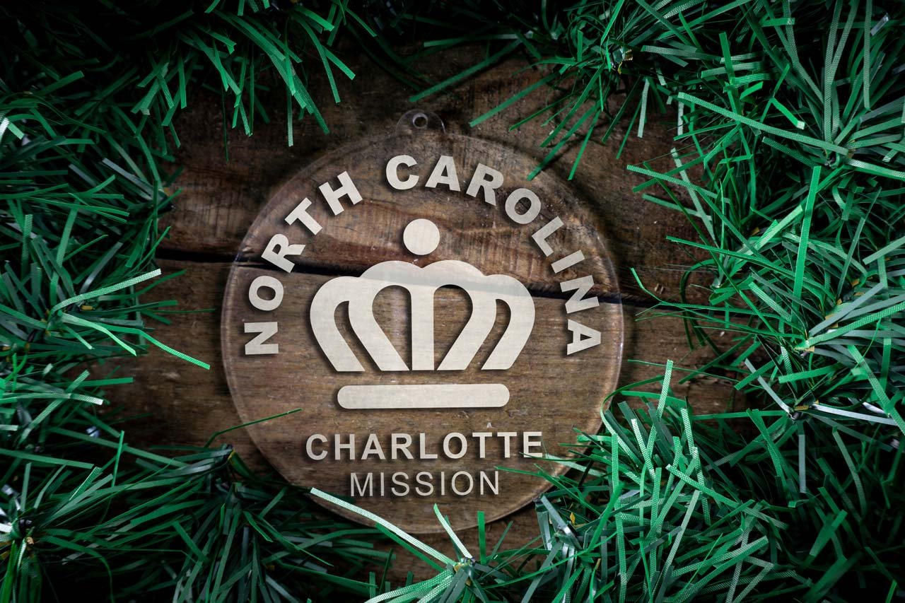 North Carolina Charlotte Mission Christmas Ornament - Latter-Day Saint LDS Missionary Gift - Book of Mormon
