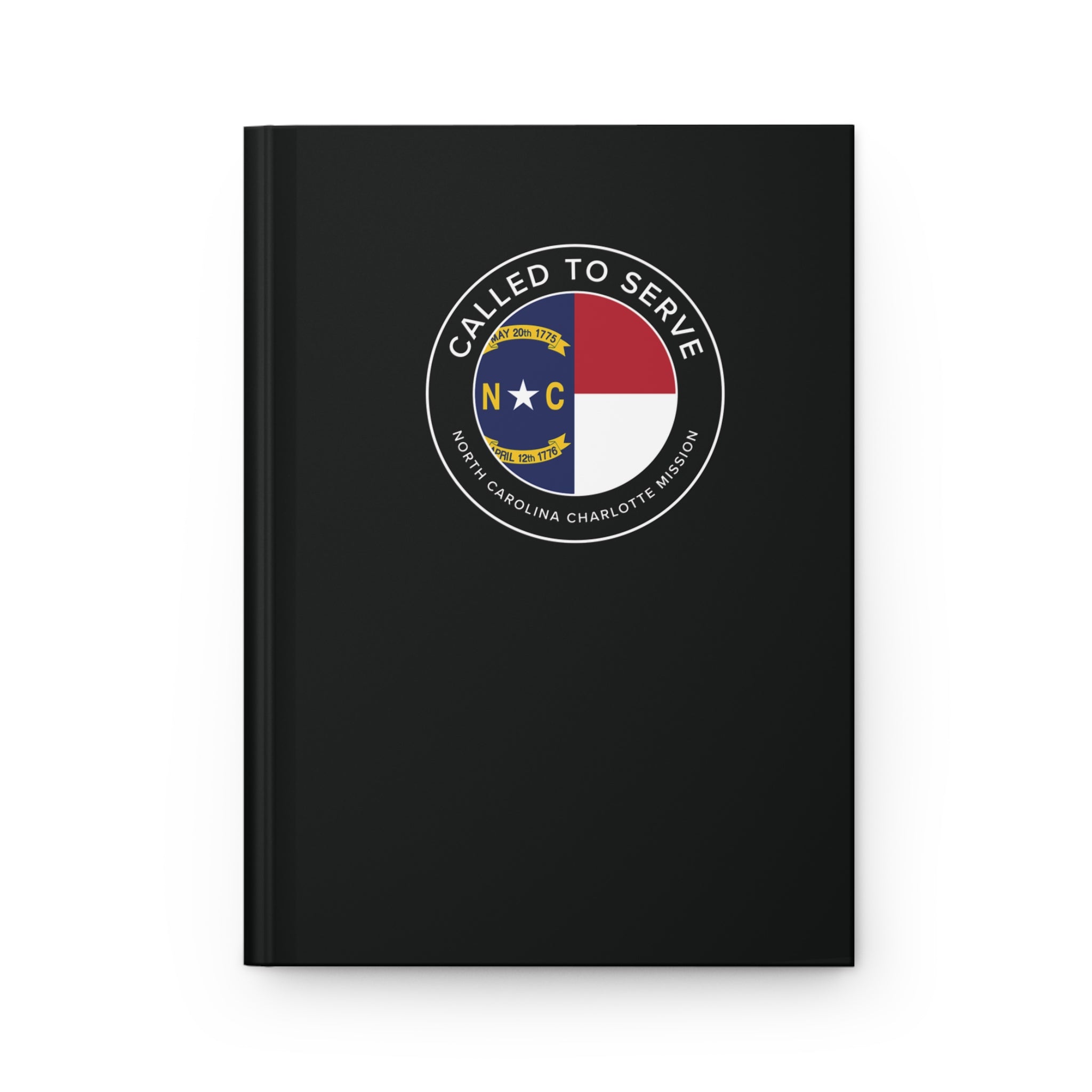 North Carolina Charlotte Mission Circle Flag Called to Serve Black Hardcover Journal Matte - Mission Wishlist - LDS Missionary Gift Store