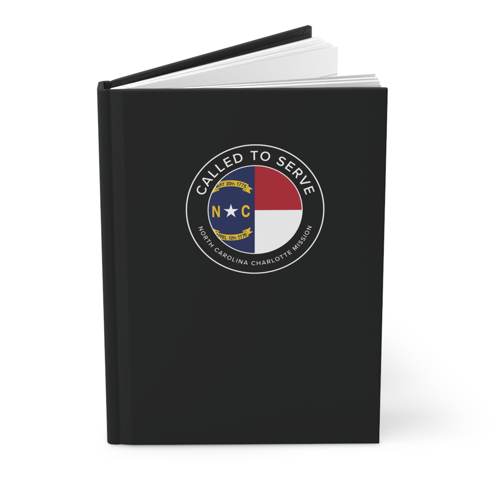 North Carolina Charlotte Mission Circle Flag Called to Serve Black Hardcover Journal Matte - Mission Wishlist - LDS Missionary Gift Store