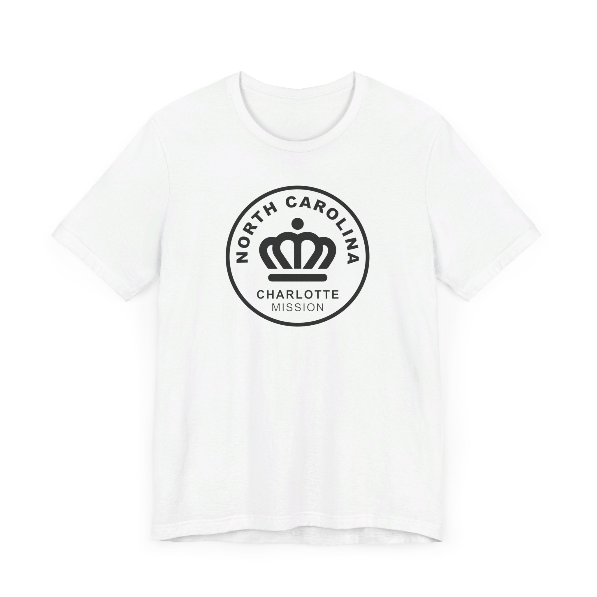 North Carolina Charlotte Mission Circular Monochrome Logo T-Shirt - Mission Wishlist - LDS Missionary Gift Store