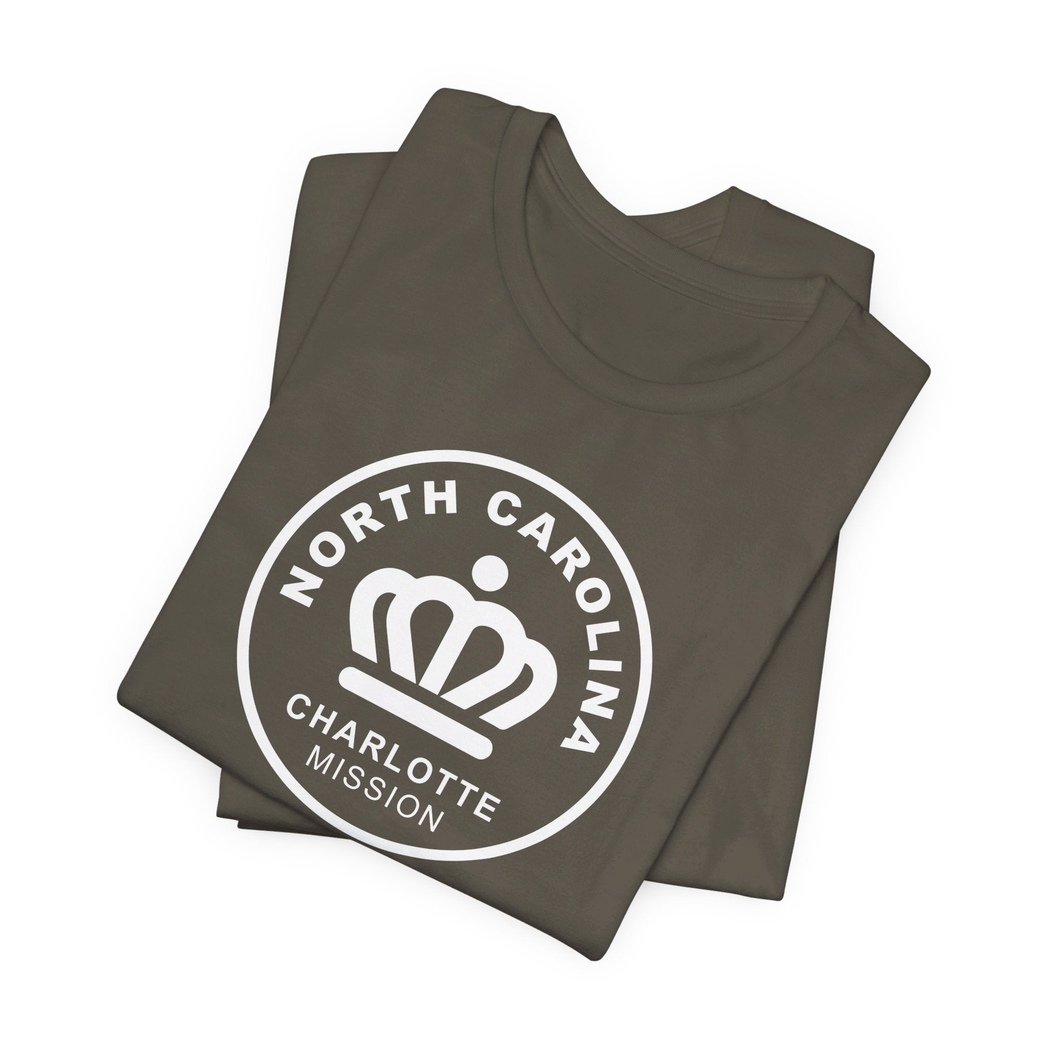 North Carolina Charlotte Mission Circular Monochrome Logo T-Shirt - Mission Wishlist - LDS Missionary Gift Store
