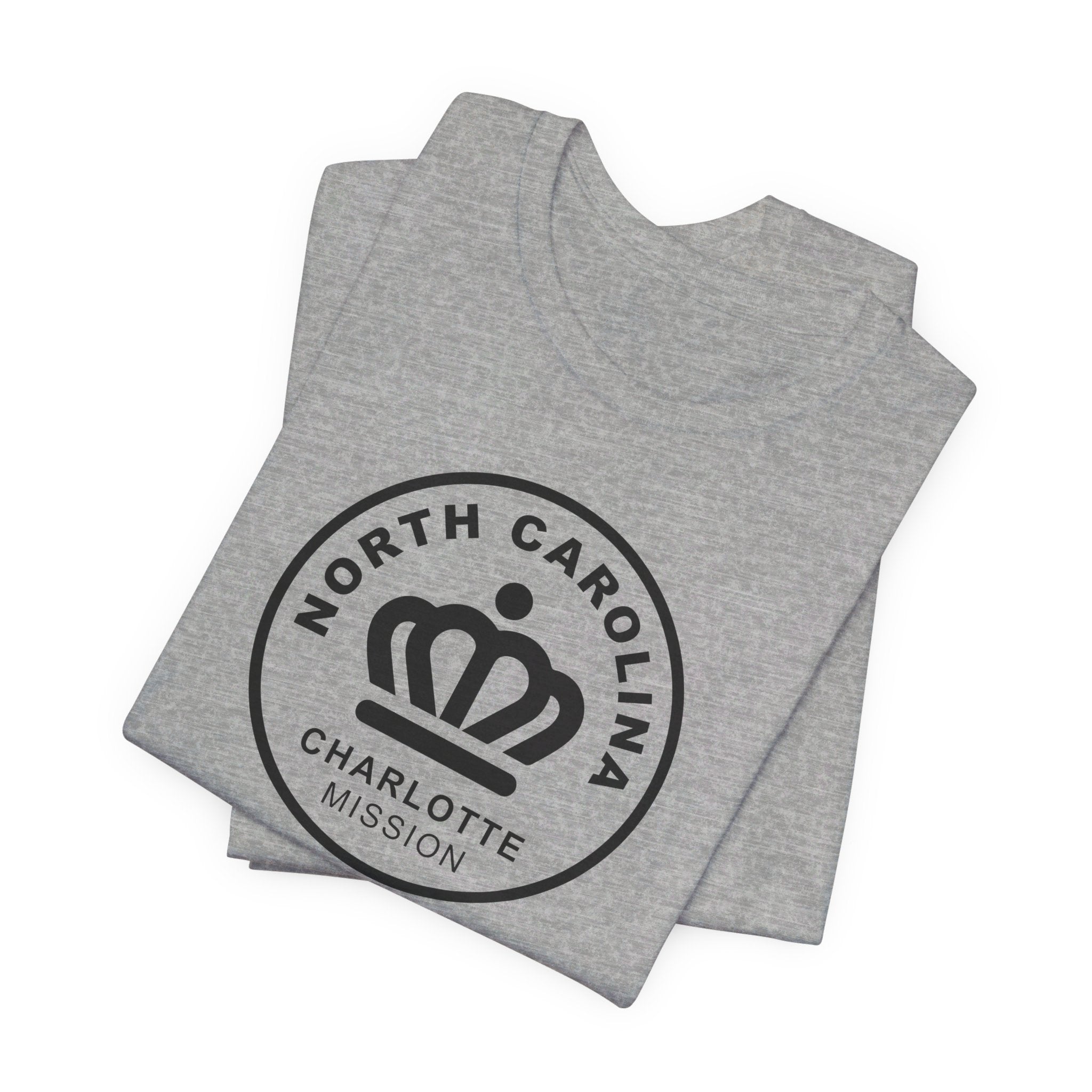 North Carolina Charlotte Mission Circular Monochrome Logo T-Shirt - Mission Wishlist - LDS Missionary Gift Store