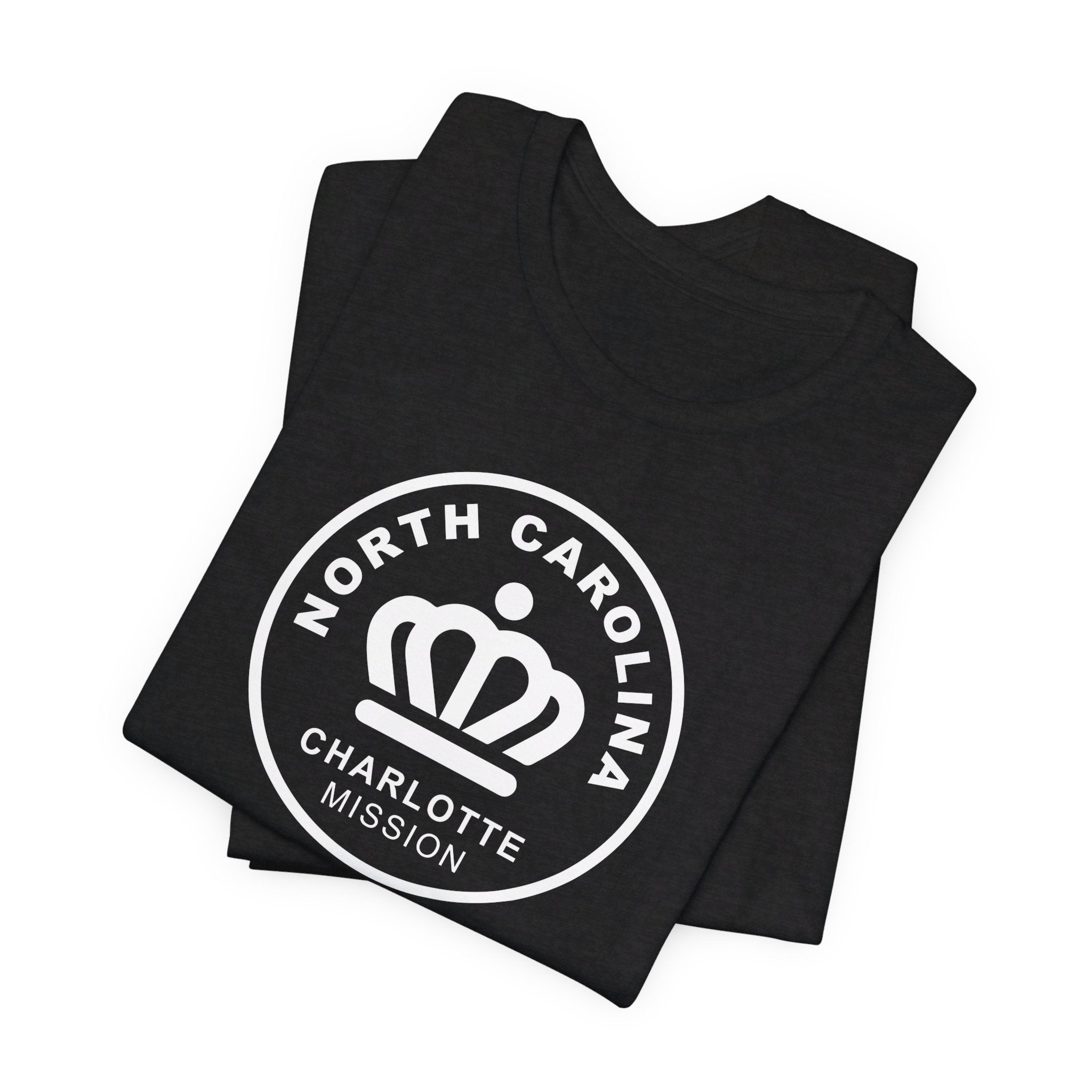 North Carolina Charlotte Mission Circular Monochrome Logo T-Shirt - Mission Wishlist - LDS Missionary Gift Store
