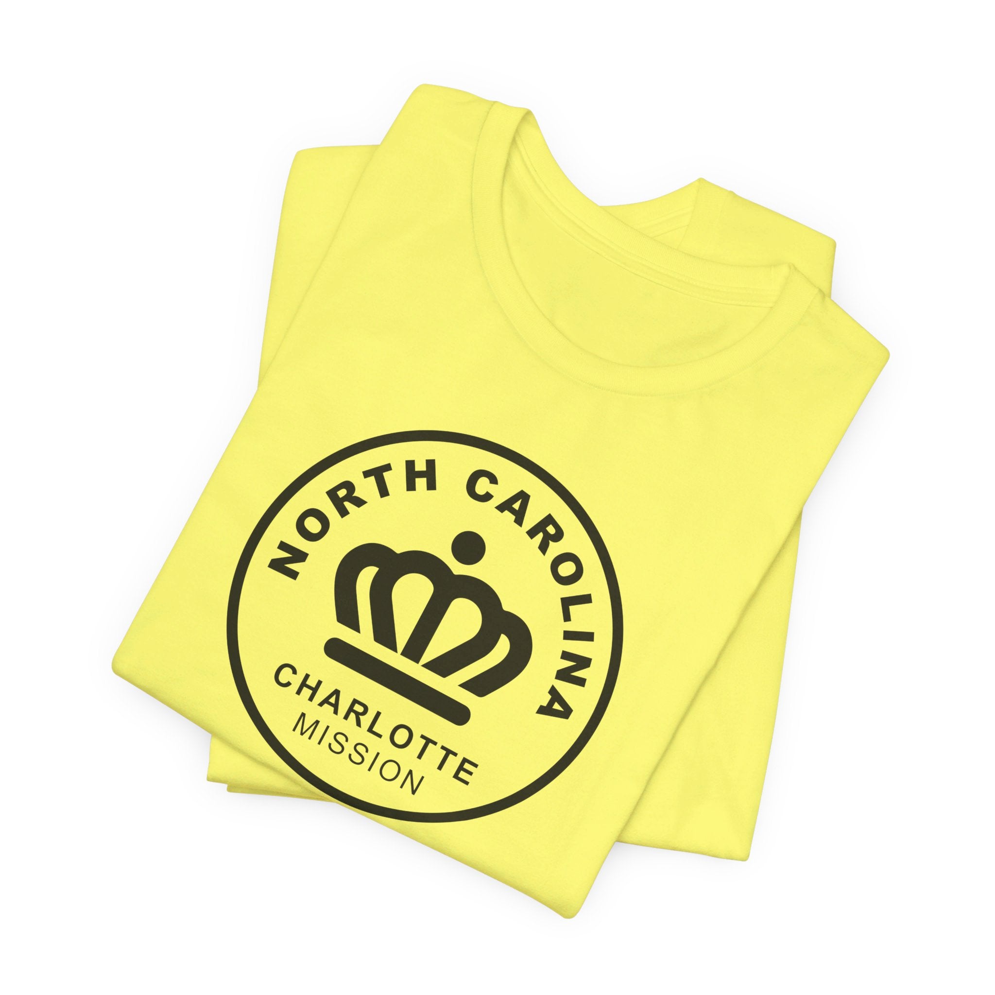 North Carolina Charlotte Mission Circular Monochrome Logo T-Shirt - Mission Wishlist - LDS Missionary Gift Store