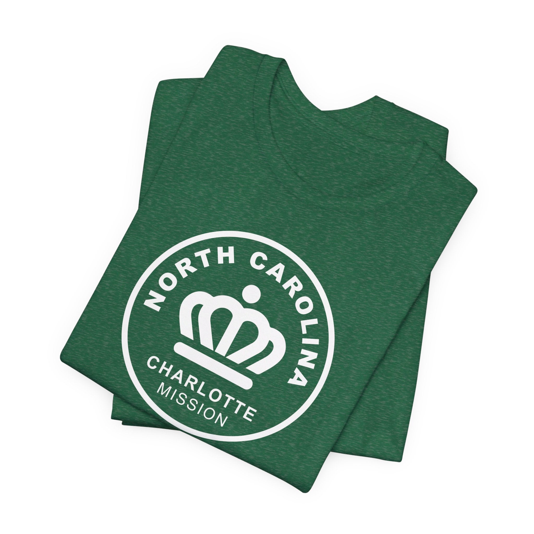 North Carolina Charlotte Mission Circular Monochrome Logo T-Shirt - Mission Wishlist - LDS Missionary Gift Store