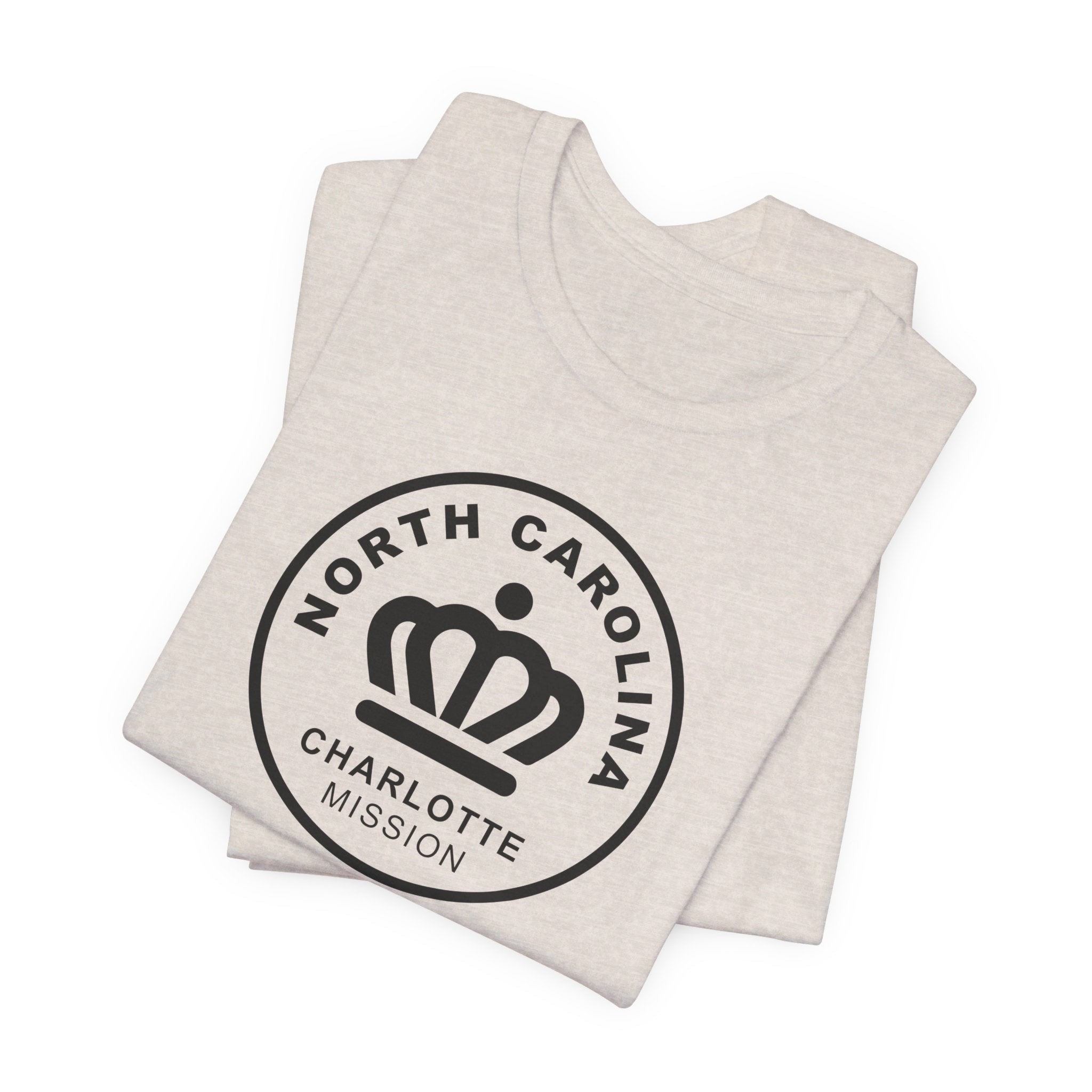 North Carolina Charlotte Mission Circular Monochrome Logo T-Shirt - Mission Wishlist - LDS Missionary Gift Store