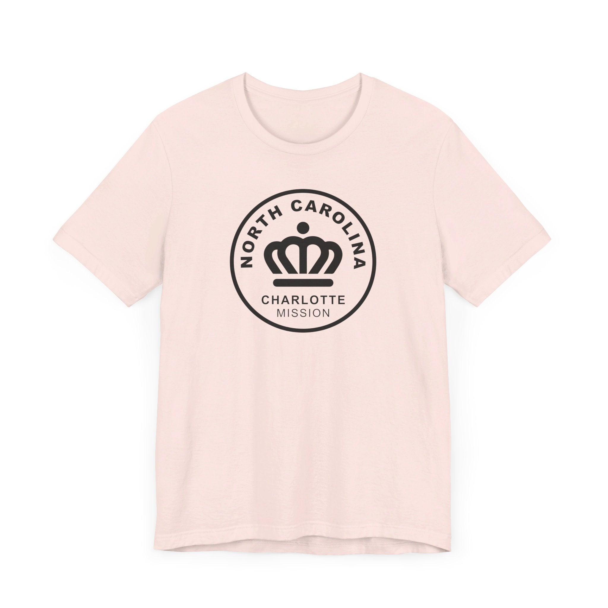 North Carolina Charlotte Mission Circular Monochrome Logo T-Shirt - Mission Wishlist - LDS Missionary Gift Store