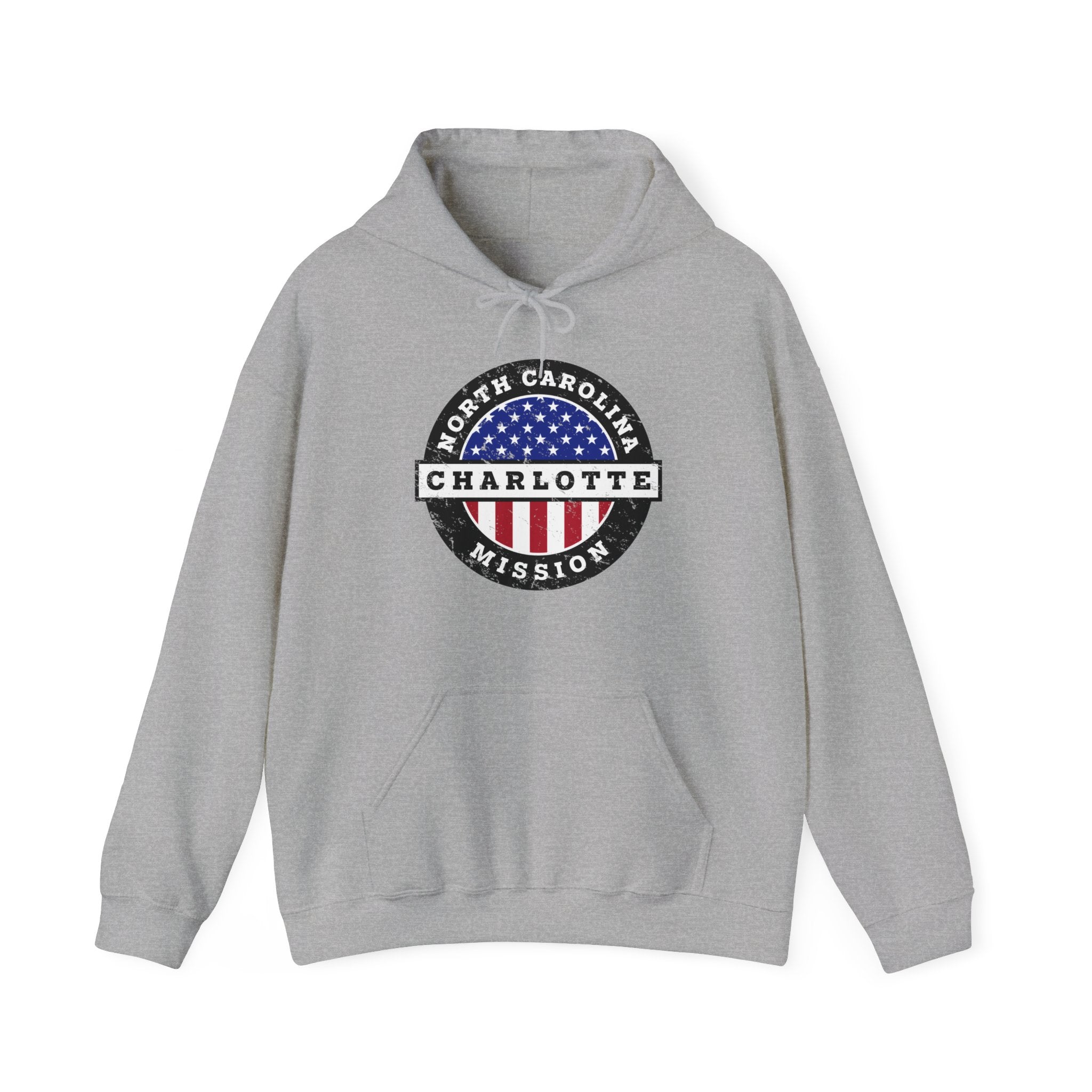 North Carolina Charlotte Mission Circular USA Flag Hoodie - Mission Wishlist - LDS Missionary Gift Store