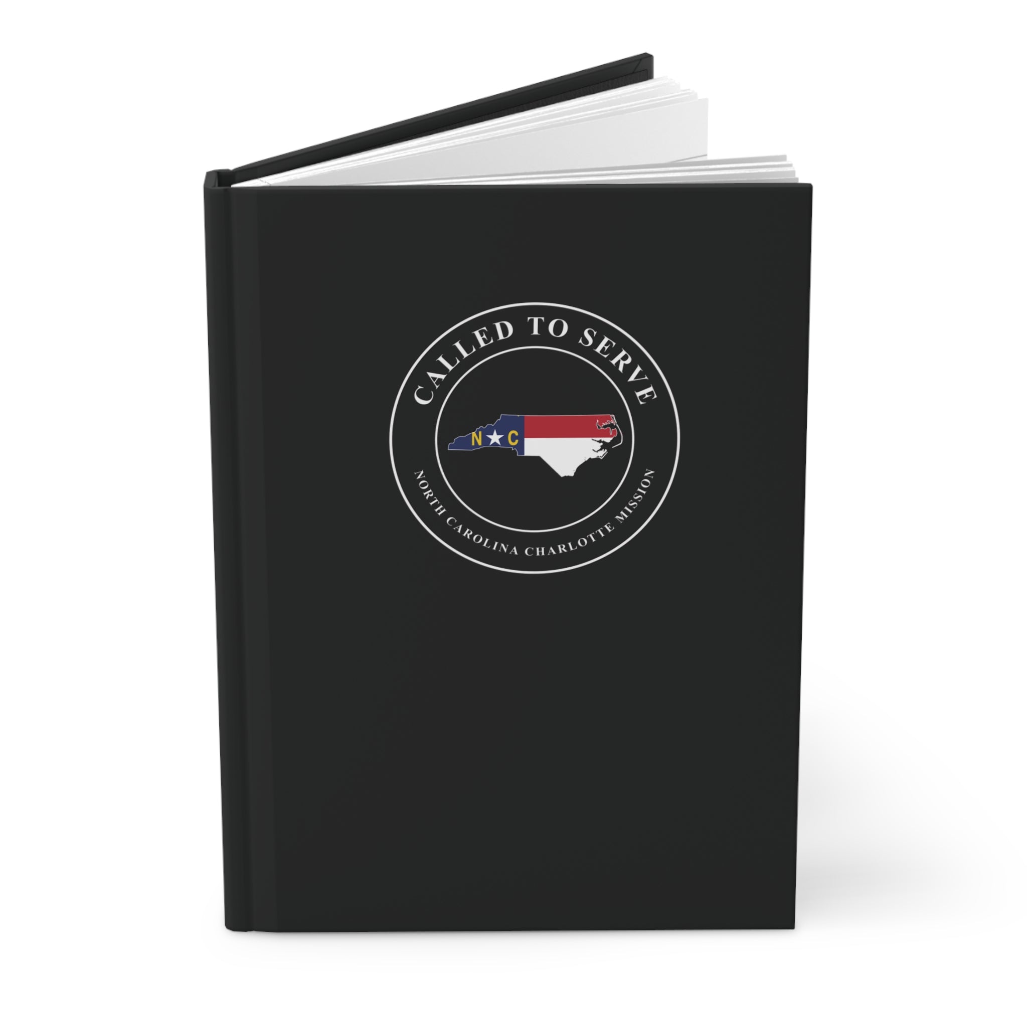 North Carolina Charlotte Mission Flag Map Called to Serve Black Hardcover Journal Matte - Mission Wishlist - LDS Missionary Gift Store