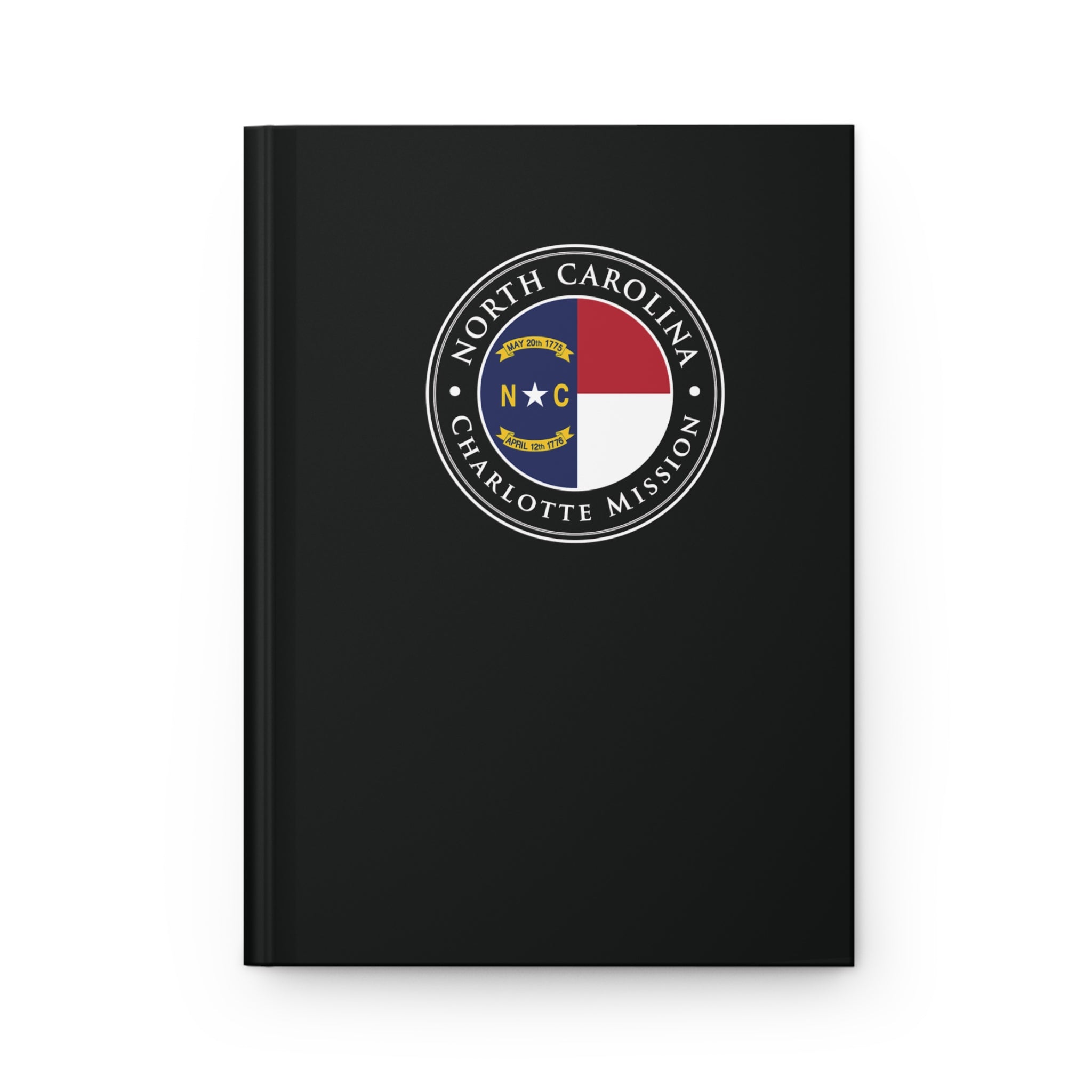 North Carolina Charlotte Mission Logo Design Black Hardcover Journal Matte - Latter-Day Saint LDS Missionary Gift - Book of Mormon