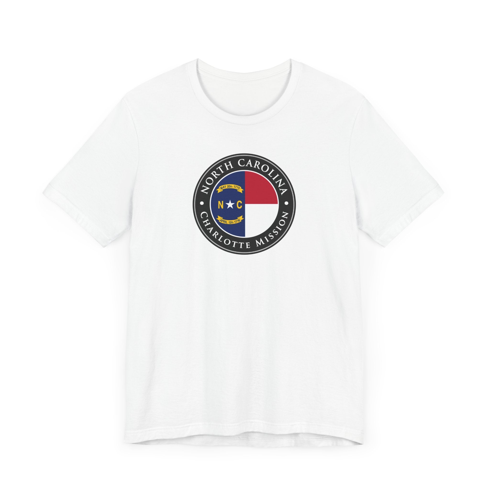 North Carolina Charlotte Mission State Flag Logo (Black Border) T-shirt - Mission Wishlist - LDS Missionary Gift Store