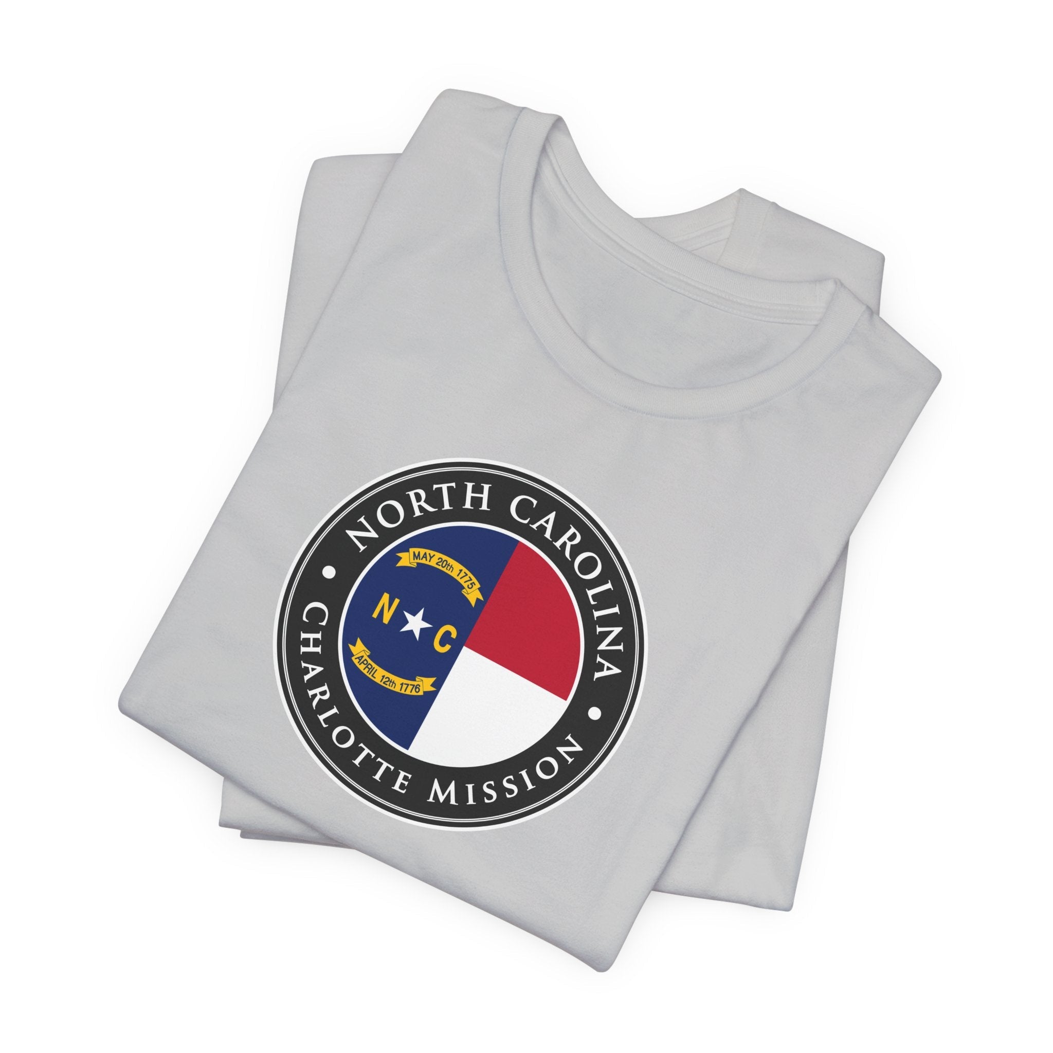 North Carolina Charlotte Mission State Flag Logo (Black Border) T-shirt - Mission Wishlist - LDS Missionary Gift Store