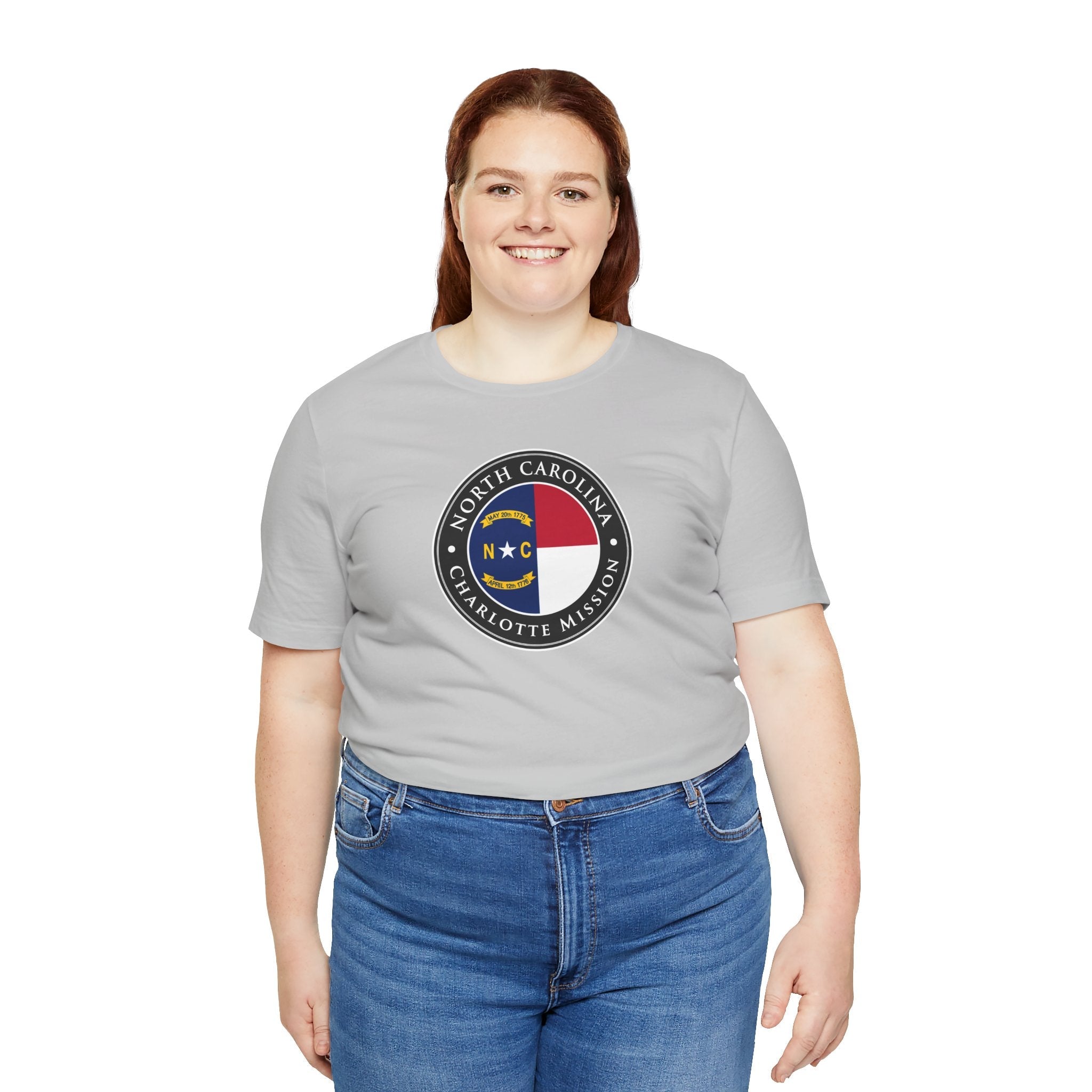 North Carolina Charlotte Mission State Flag Logo (Black Border) T-shirt - Mission Wishlist - LDS Missionary Gift Store