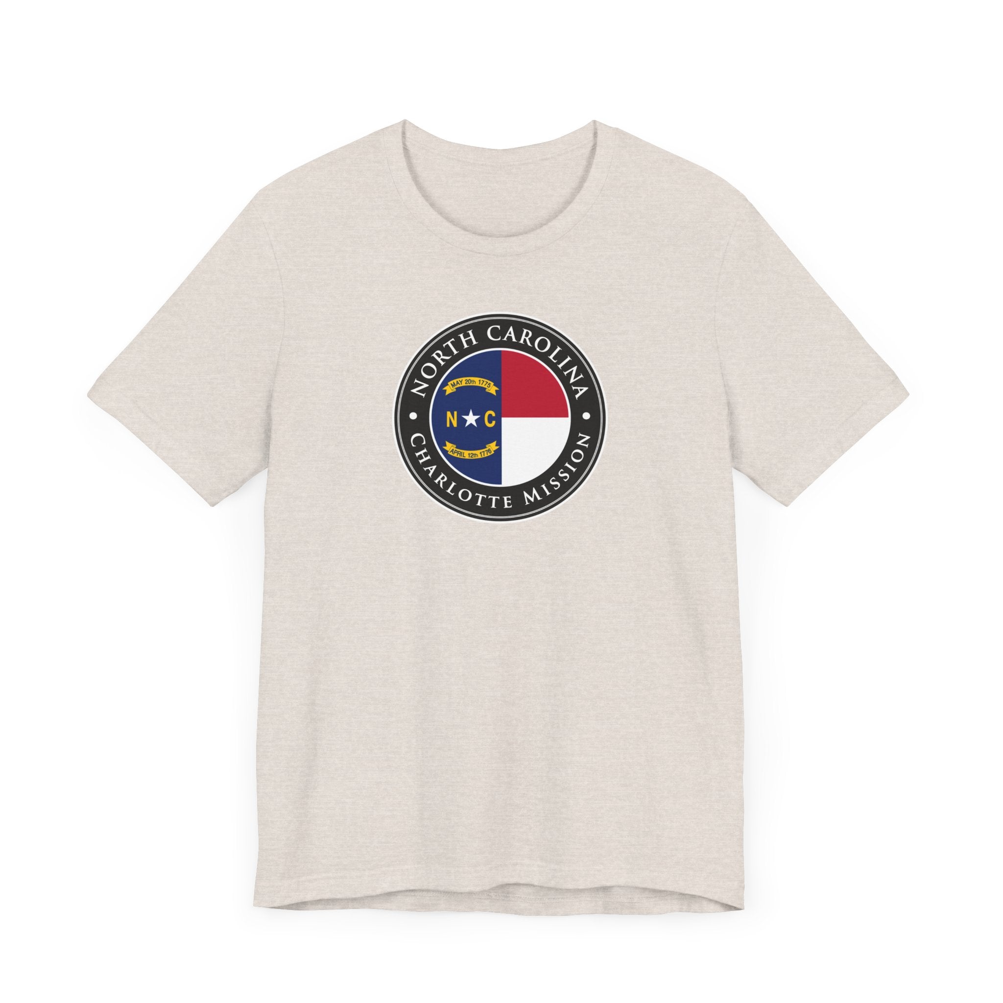 North Carolina Charlotte Mission State Flag Logo (Black Border) T-shirt - Mission Wishlist - LDS Missionary Gift Store
