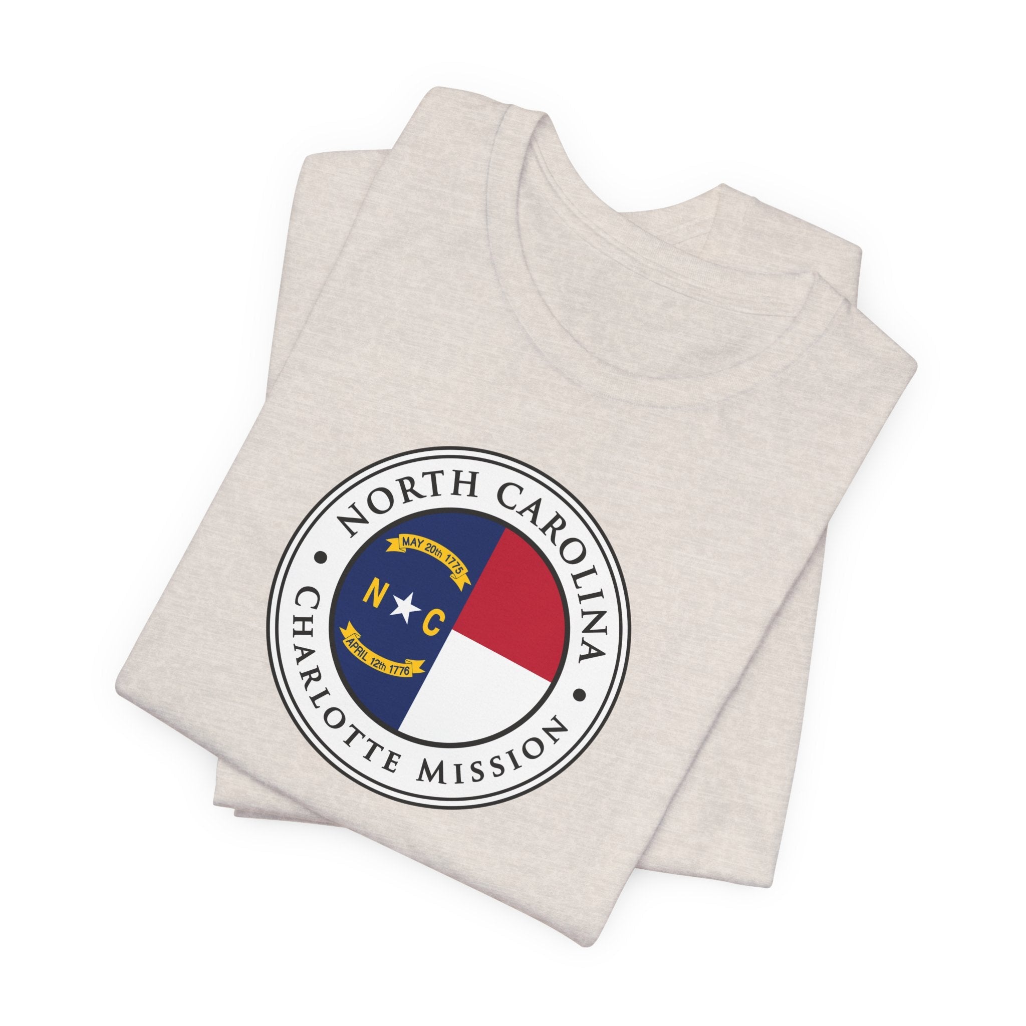 North Carolina Charlotte Mission State Flag Logo (White Border) T-shirt - Mission Wishlist - LDS Missionary Gift Store
