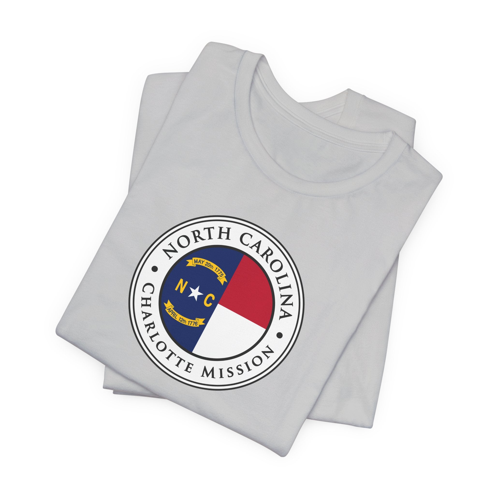 North Carolina Charlotte Mission State Flag Logo (White Border) T-shirt - Mission Wishlist - LDS Missionary Gift Store