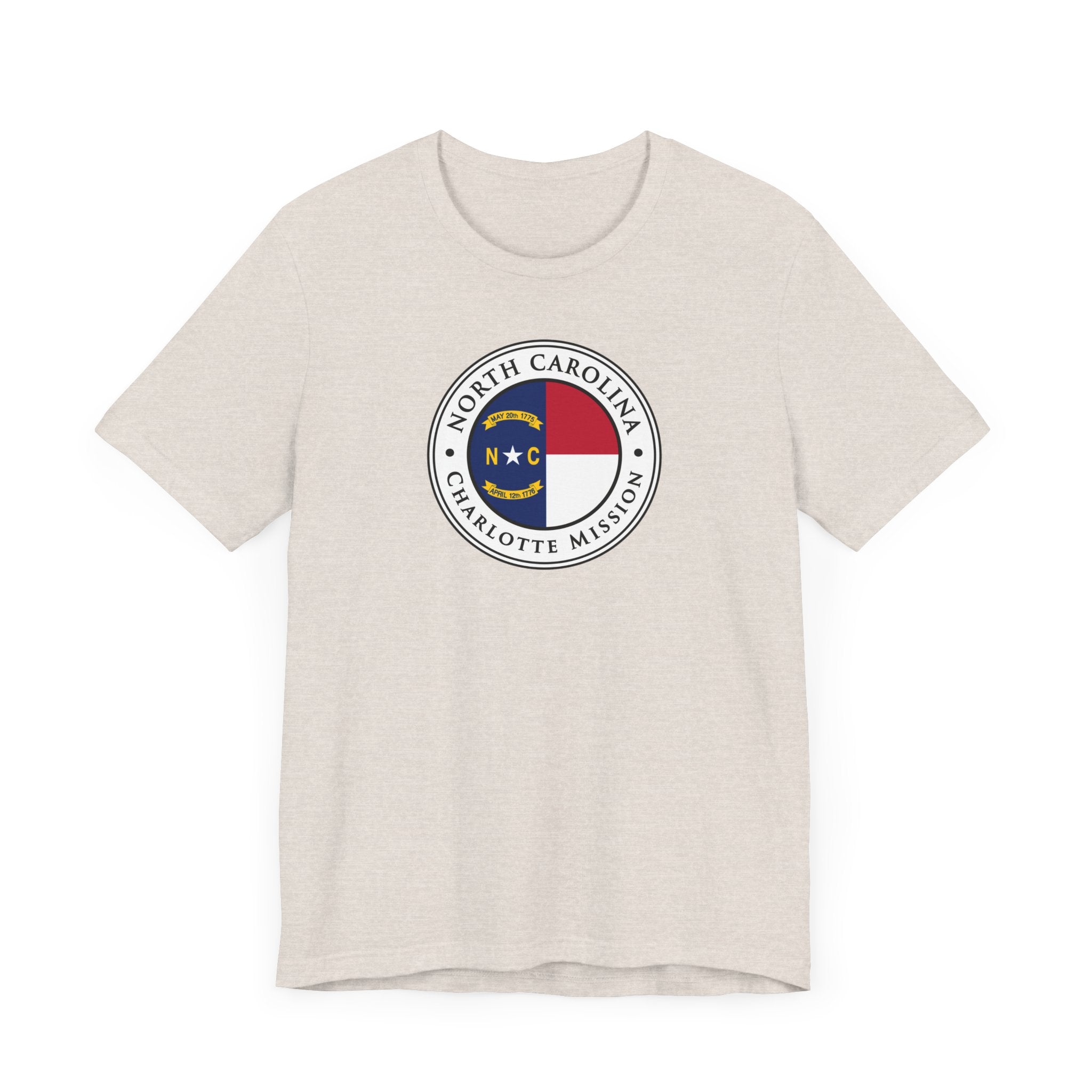 North Carolina Charlotte Mission State Flag Logo (White Border) T-shirt - Mission Wishlist - LDS Missionary Gift Store