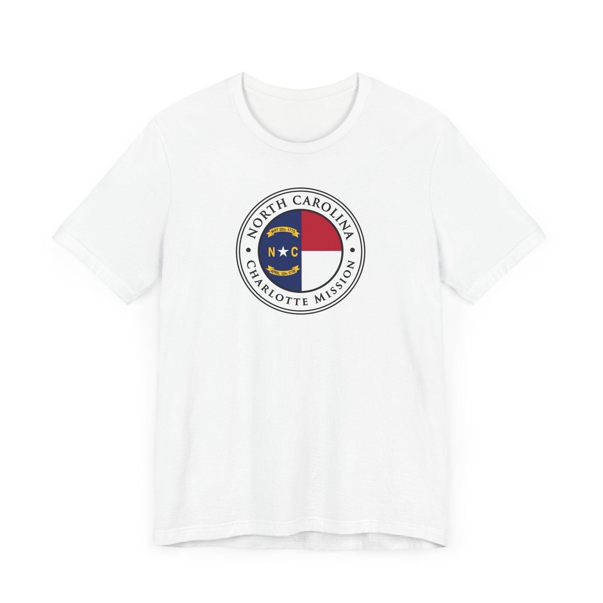 North Carolina Charlotte Mission State Flag Logo (White Border) T-shirt - Mission Wishlist - LDS Missionary Gift Store