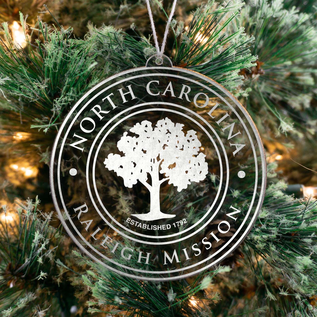 North Carolina Raleigh Mission Christmas Ornament - Latter-Day Saint LDS Missionary Gift - Book of Mormon