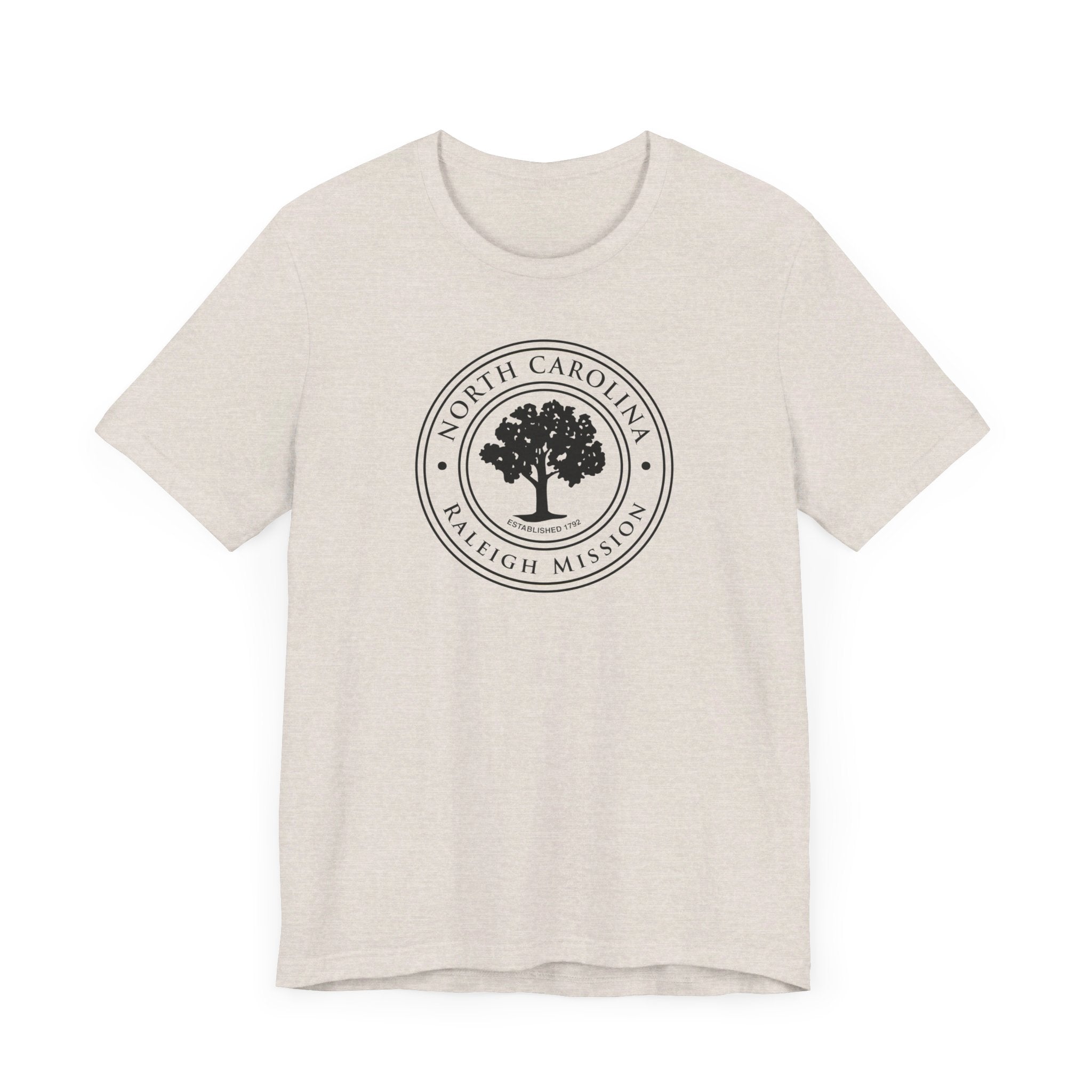 North Carolina Raleigh Mission Circular Monochrome Logo T-Shirt - Mission Wishlist - LDS Missionary Gift Store