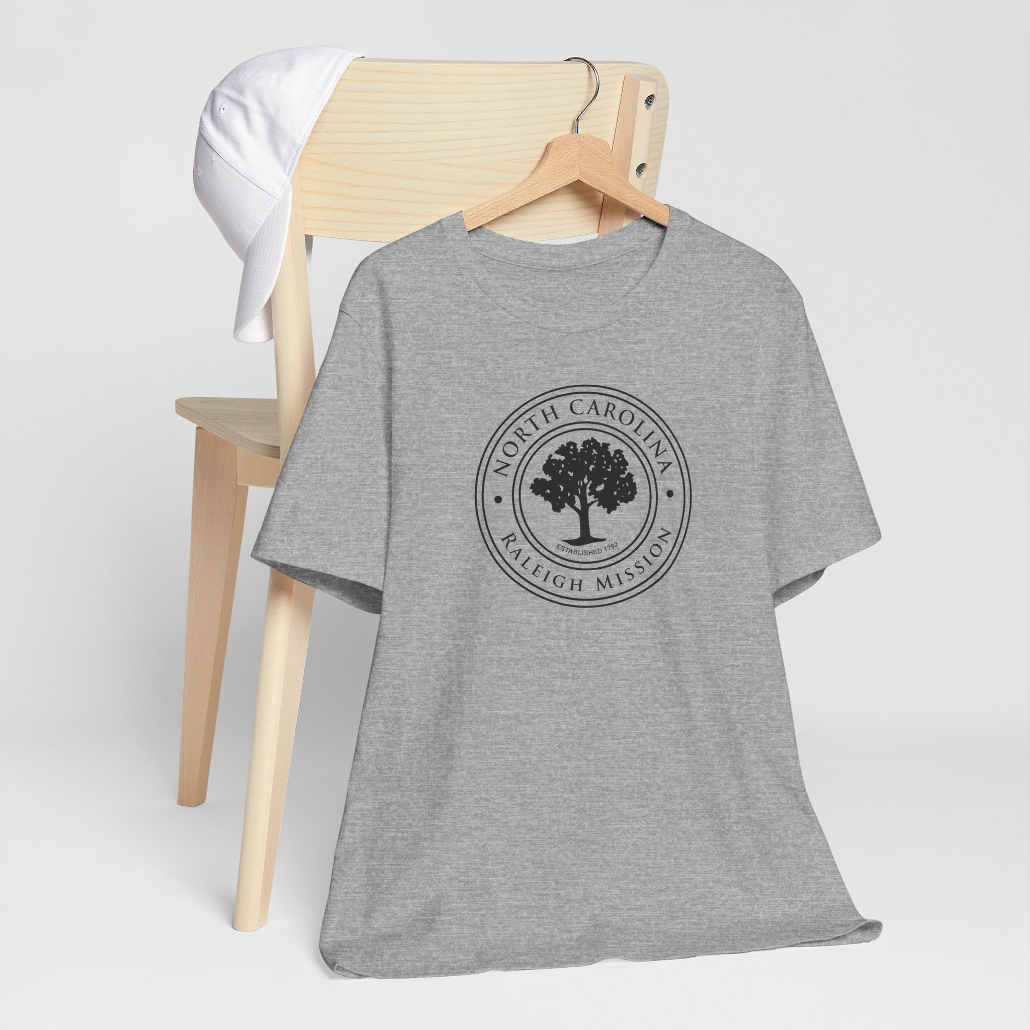 North Carolina Raleigh Mission Circular Monochrome Logo T-Shirt - Mission Wishlist - LDS Missionary Gift Store