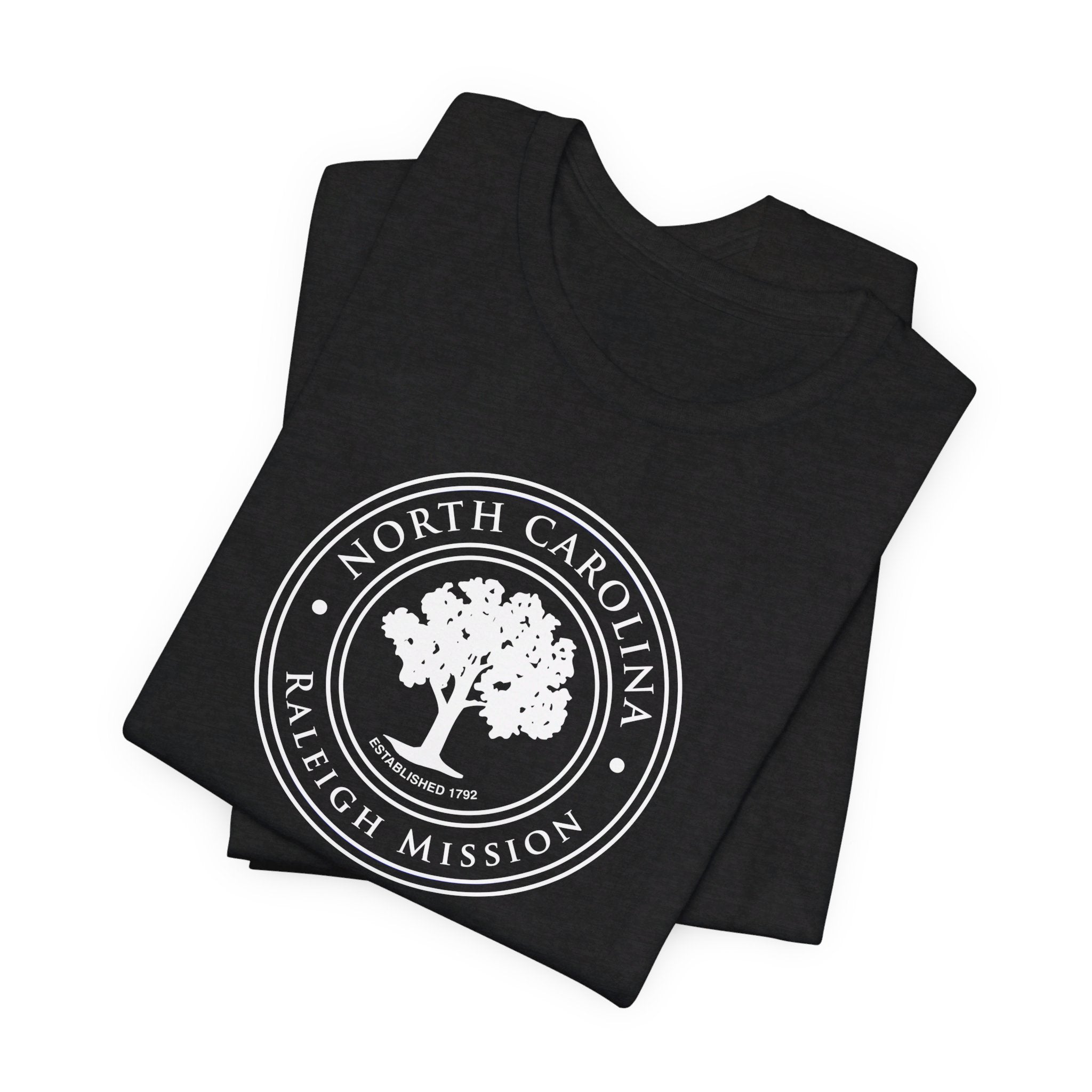 North Carolina Raleigh Mission Circular Monochrome Logo T-Shirt - Mission Wishlist - LDS Missionary Gift Store