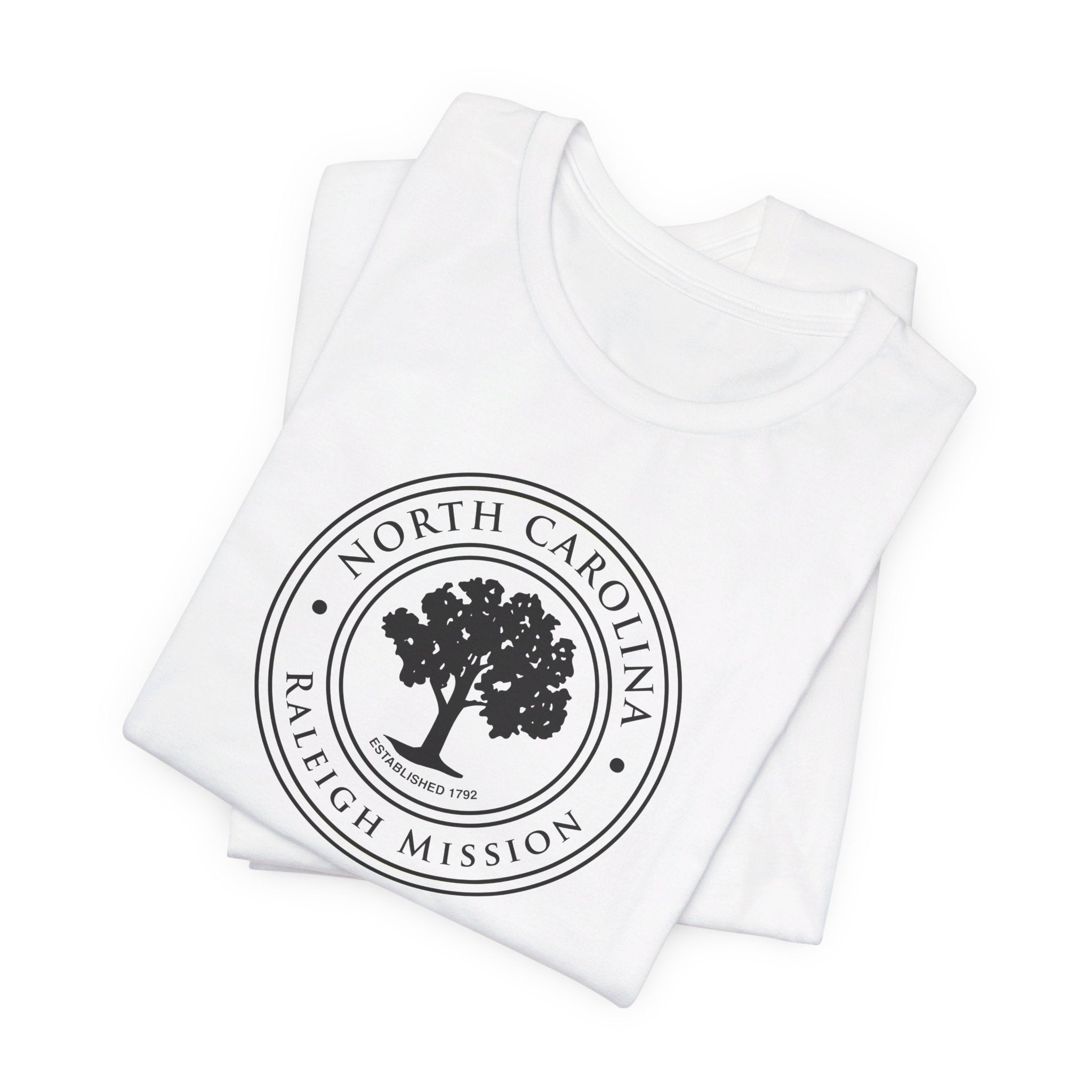 North Carolina Raleigh Mission Circular Monochrome Logo T-Shirt - Mission Wishlist - LDS Missionary Gift Store