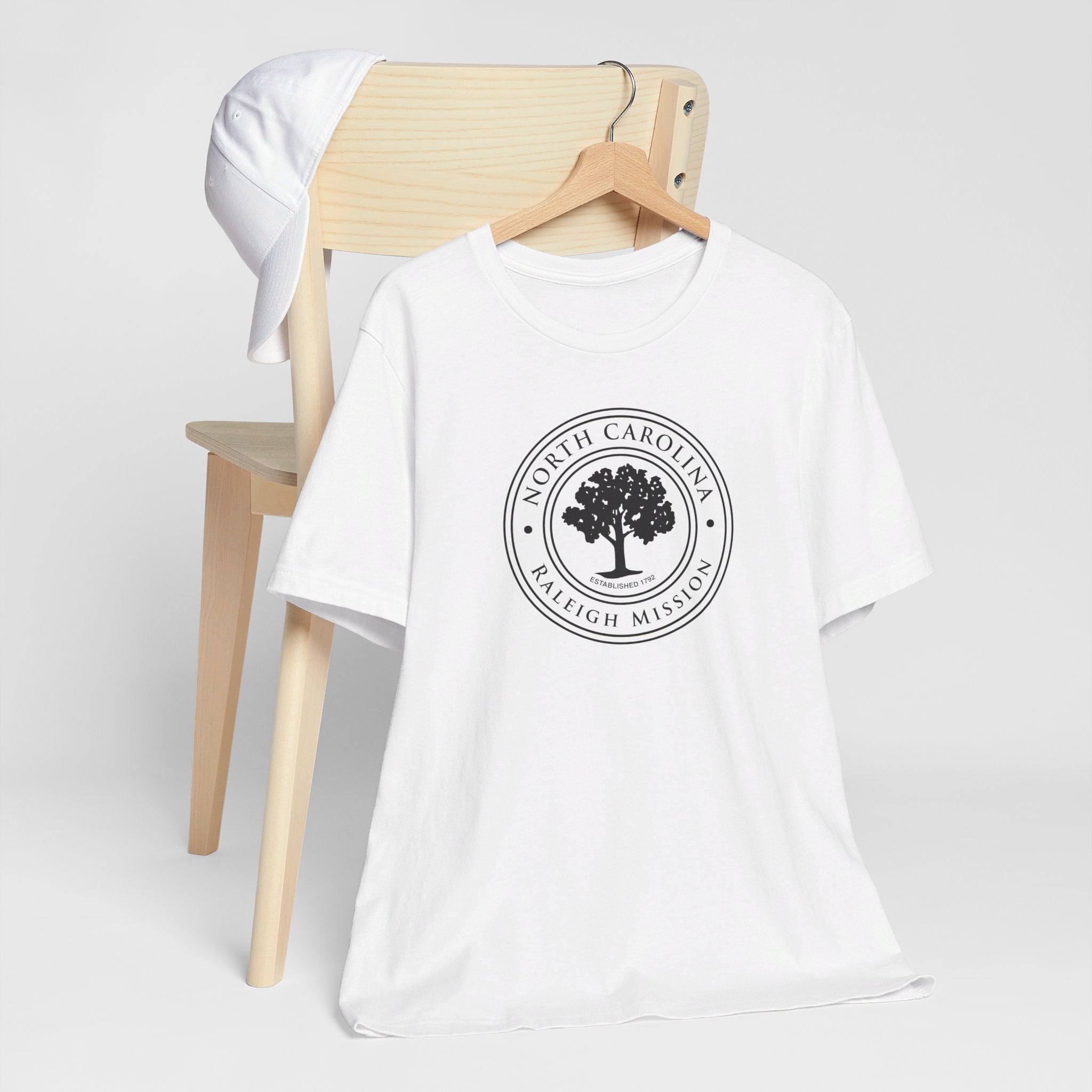 North Carolina Raleigh Mission Circular Monochrome Logo T-Shirt - Mission Wishlist - LDS Missionary Gift Store