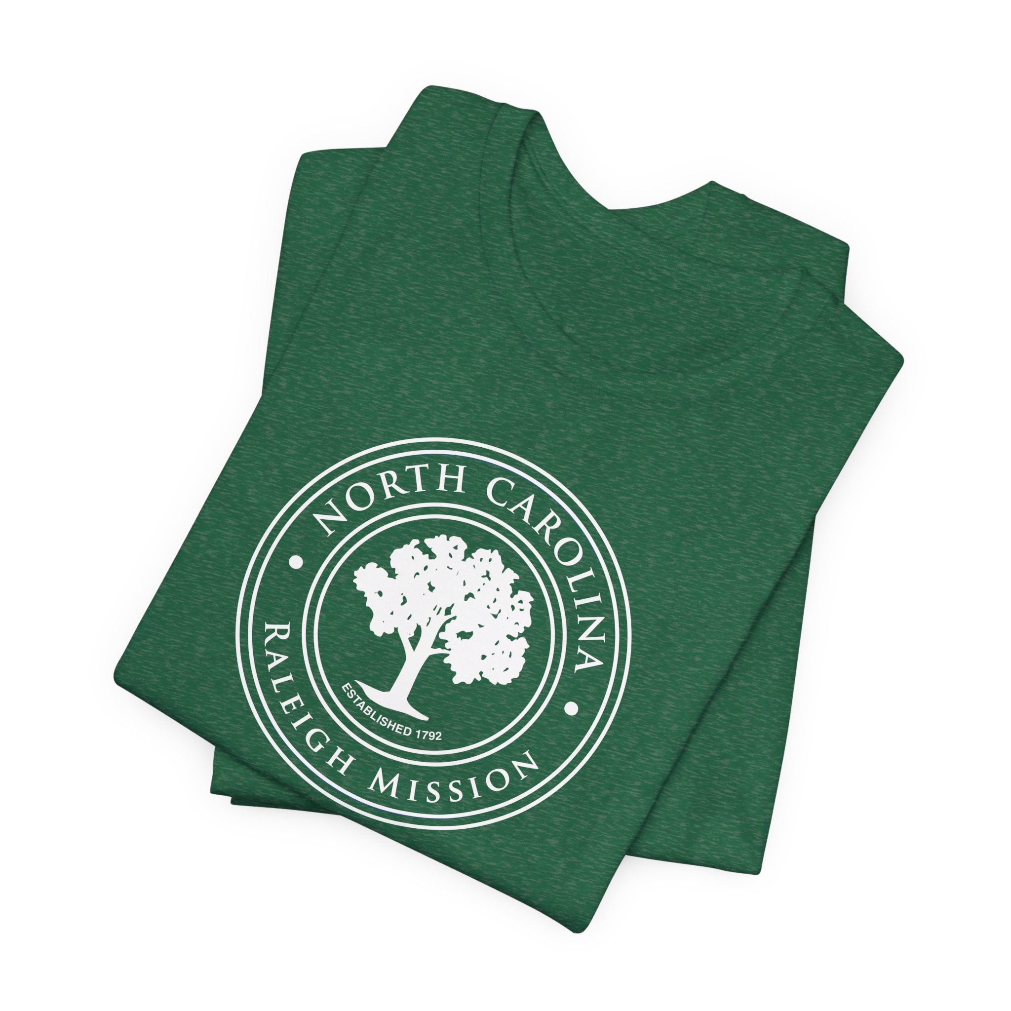 North Carolina Raleigh Mission Circular Monochrome Logo T-Shirt - Mission Wishlist - LDS Missionary Gift Store
