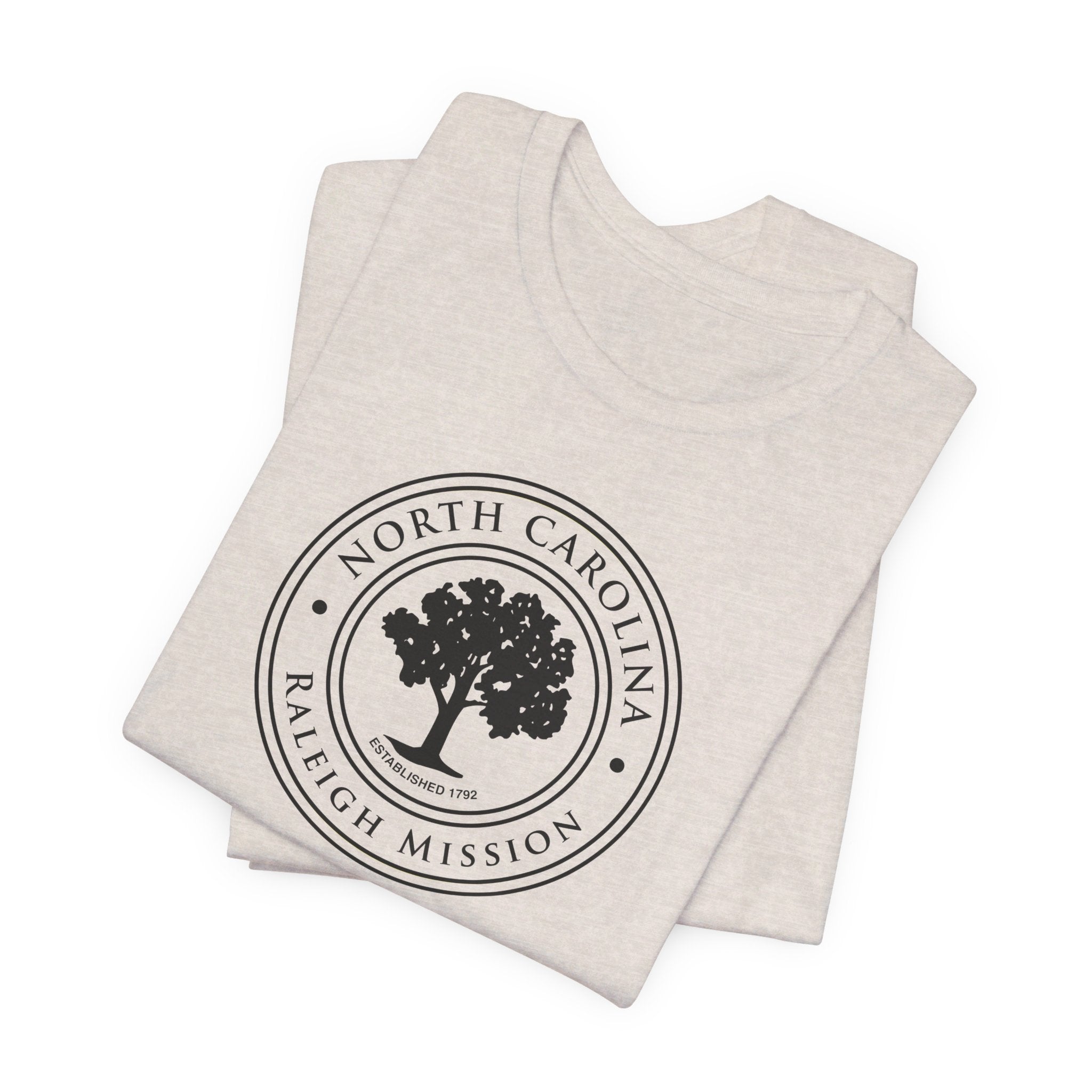 North Carolina Raleigh Mission Circular Monochrome Logo T-Shirt - Mission Wishlist - LDS Missionary Gift Store