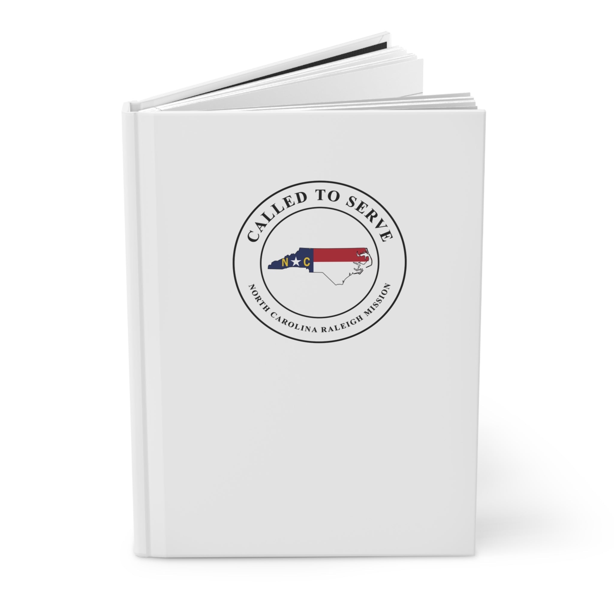North Carolina Raleigh Mission Flag Map Called to Serve White Hardcover Journal Matte - Mission Wishlist - LDS Missionary Gift Store