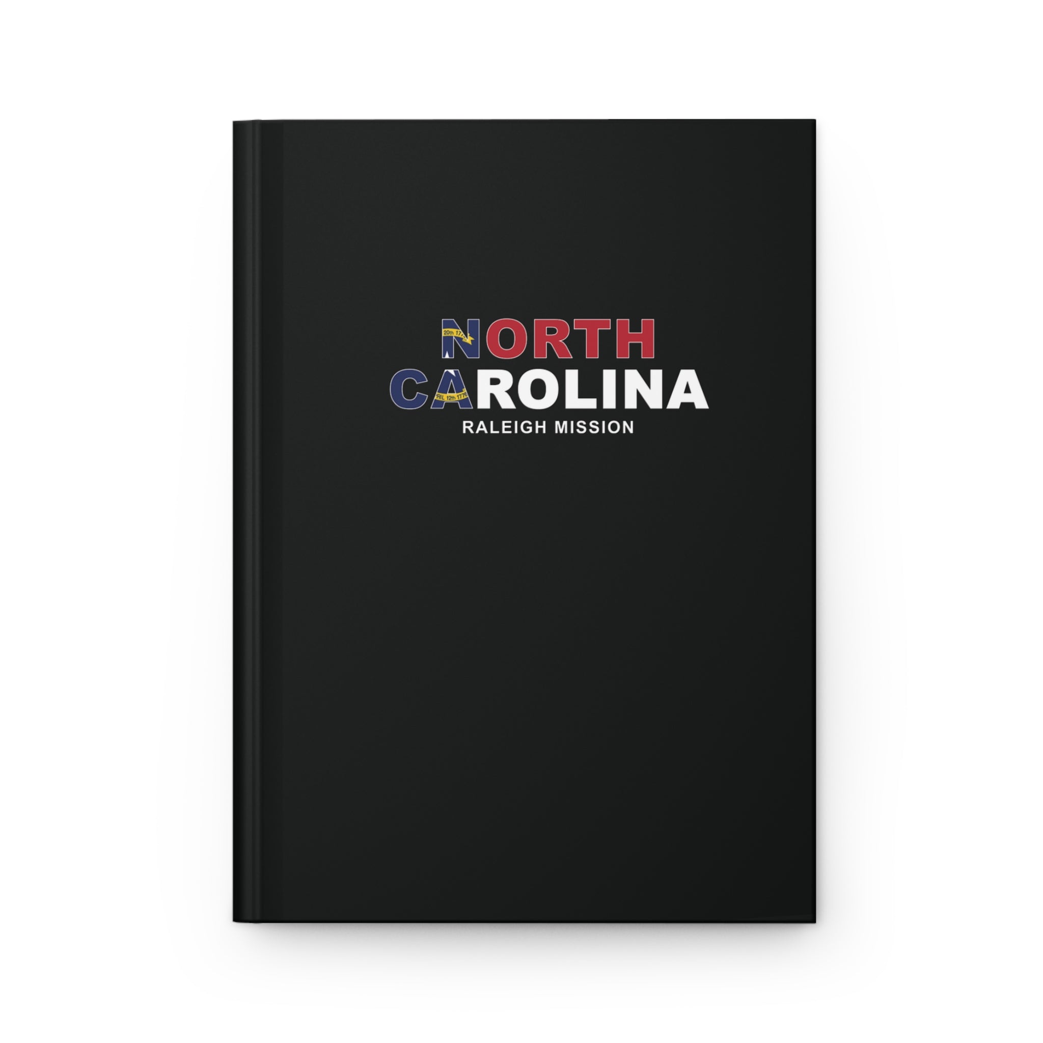 North Carolina Raleigh Mission Flag Title Black Hardcover Journal Matte - Mission Wishlist - LDS Missionary Gift Store