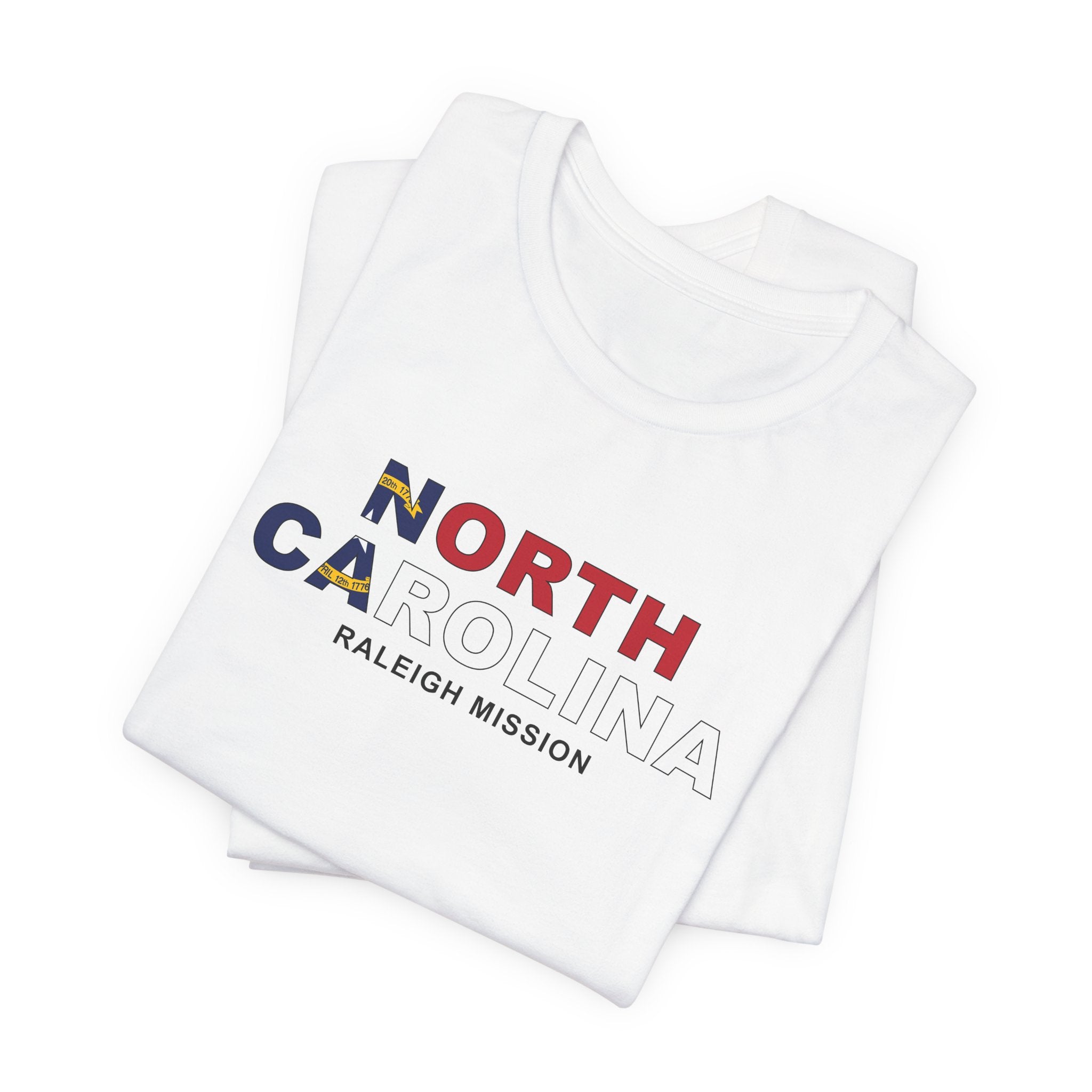 North Carolina Raleigh Mission Flag Title T-shirt - Mission Wishlist - LDS Missionary Gift Store