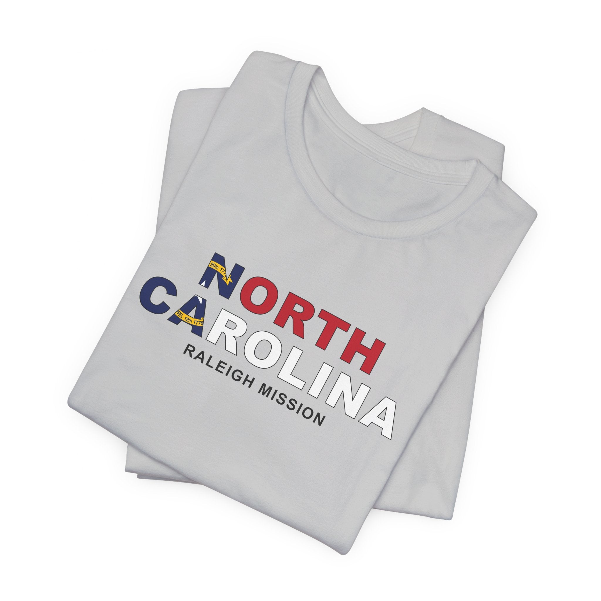 North Carolina Raleigh Mission Flag Title T-shirt - Mission Wishlist - LDS Missionary Gift Store