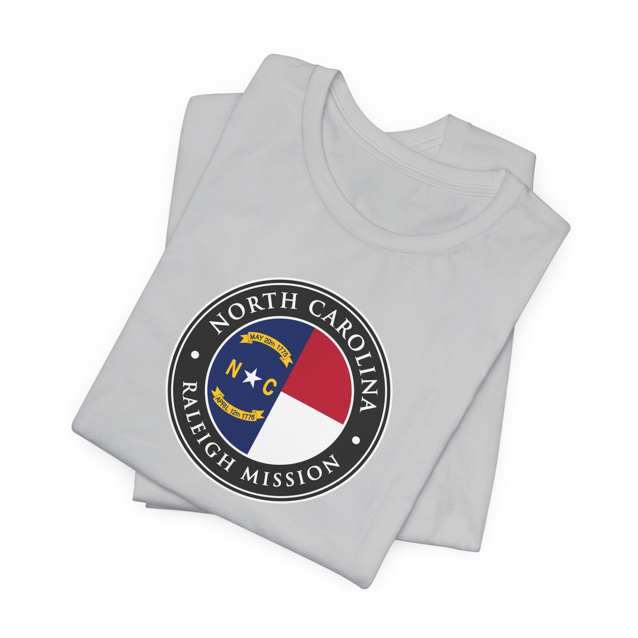 North Carolina Raleigh Mission State Flag Logo (Black Border) T-shirt - Mission Wishlist - LDS Missionary Gift Store