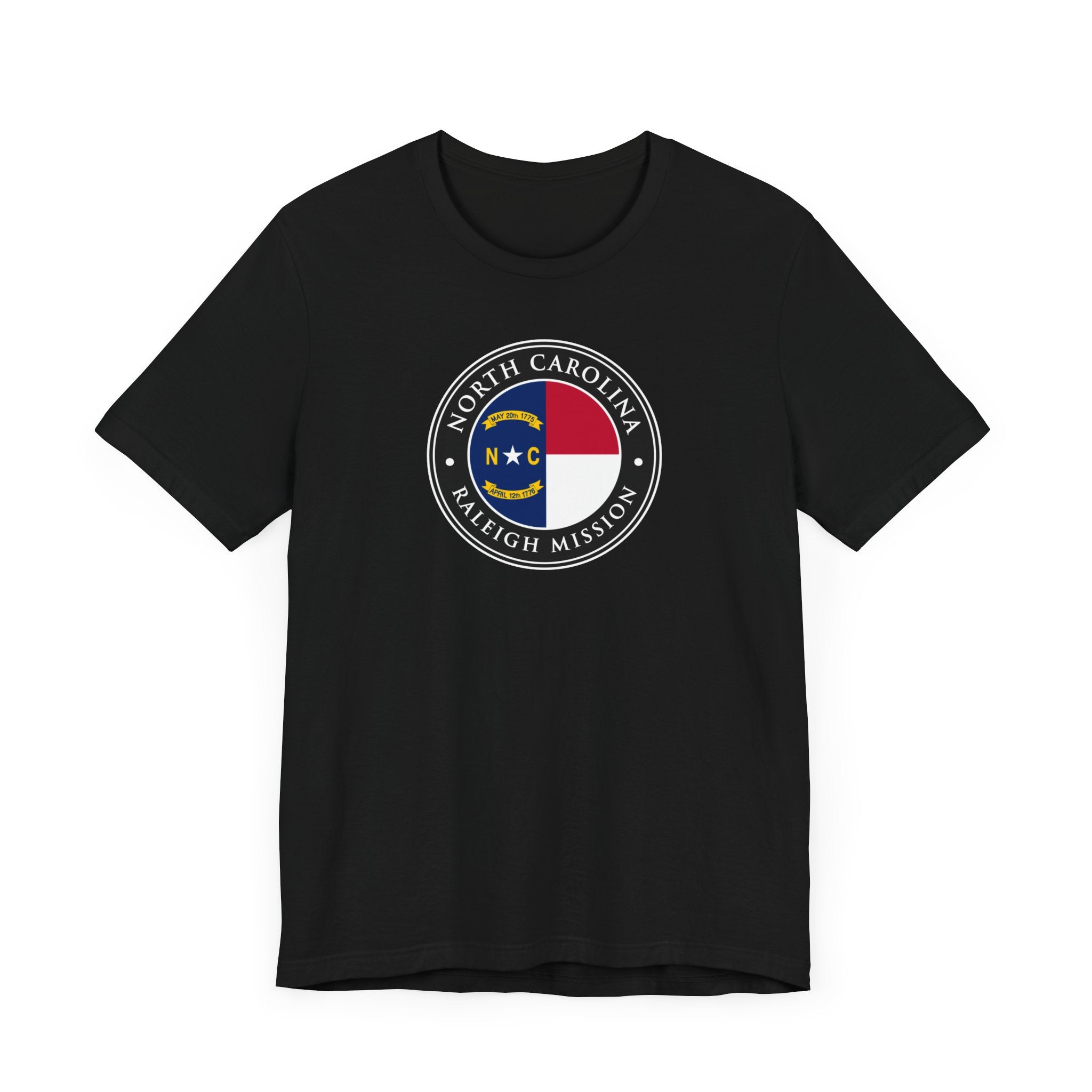 North Carolina Raleigh Mission State Flag Logo (Black Border) T-shirt - Mission Wishlist - LDS Missionary Gift Store