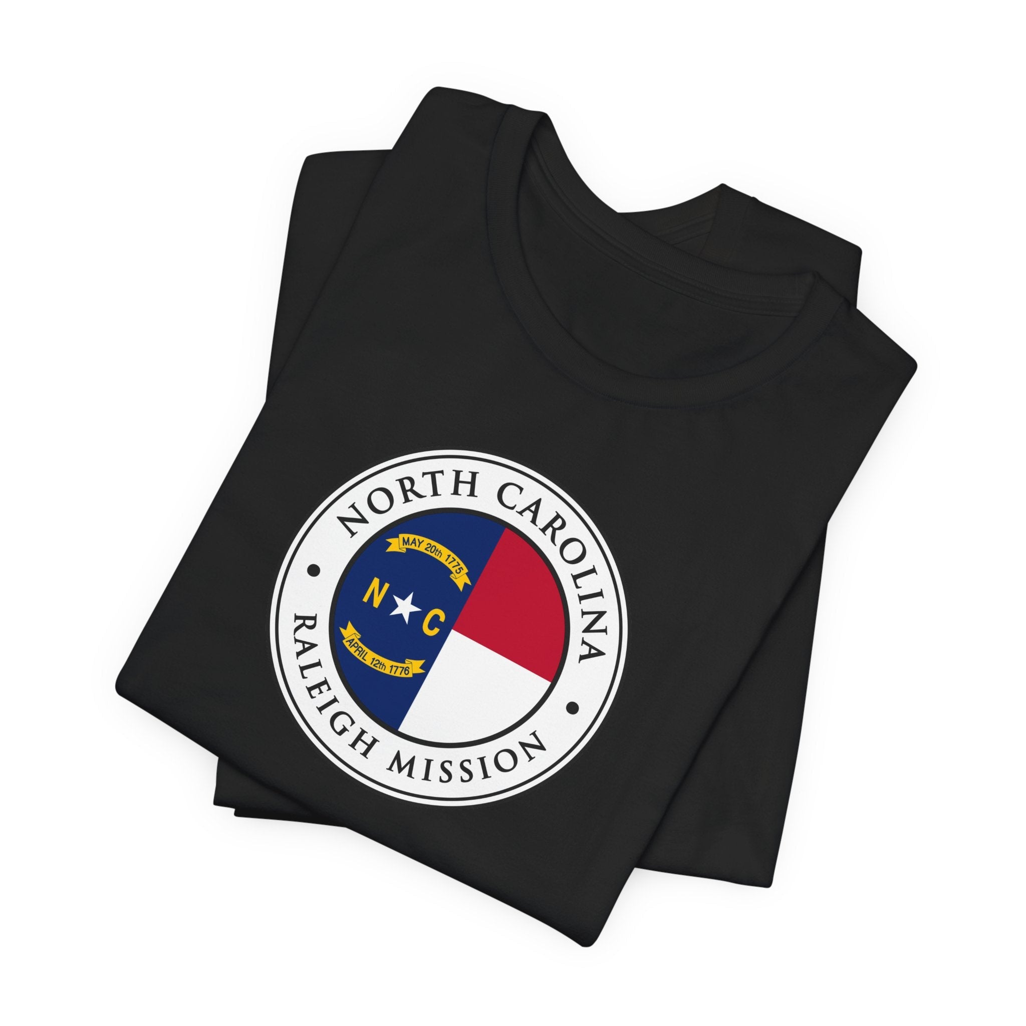 North Carolina Raleigh Mission State Flag Logo (White Border) T-shirt - Mission Wishlist - LDS Missionary Gift Store