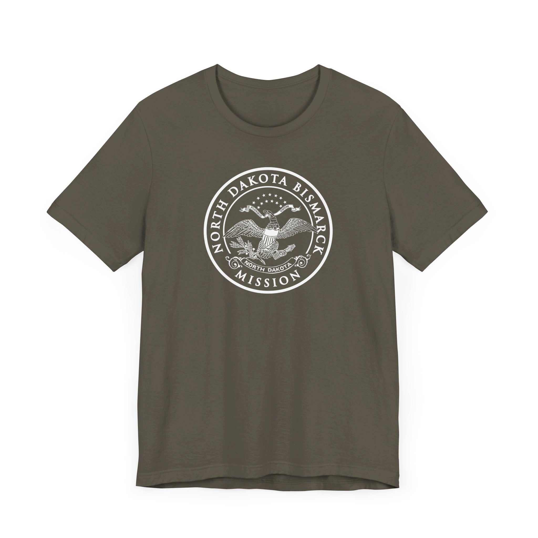 North Dakota Bismarck Mission Circular Monochrome Logo T-Shirt - Mission Wishlist - LDS Missionary Gift Store
