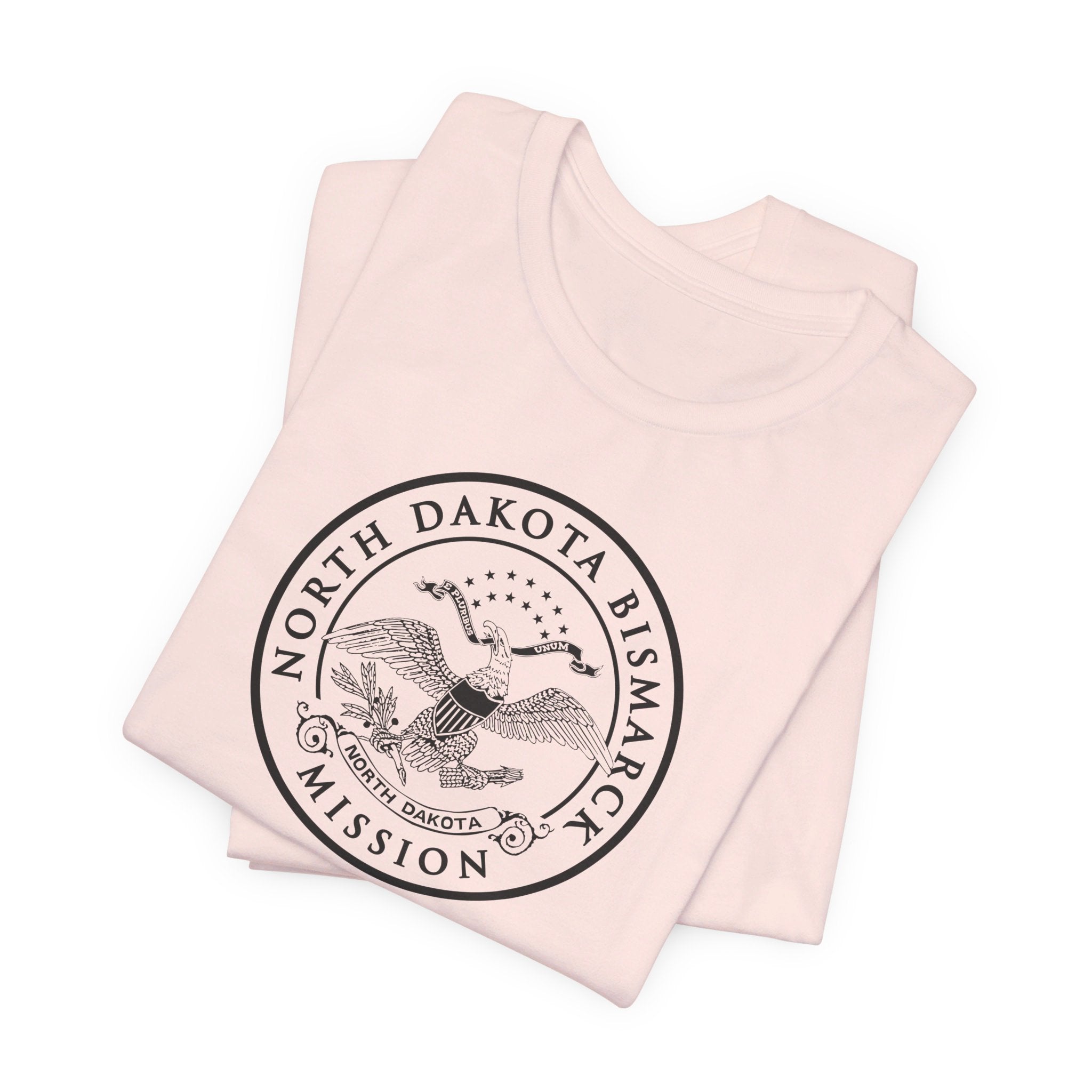 North Dakota Bismarck Mission Circular Monochrome Logo T-Shirt - Mission Wishlist - LDS Missionary Gift Store
