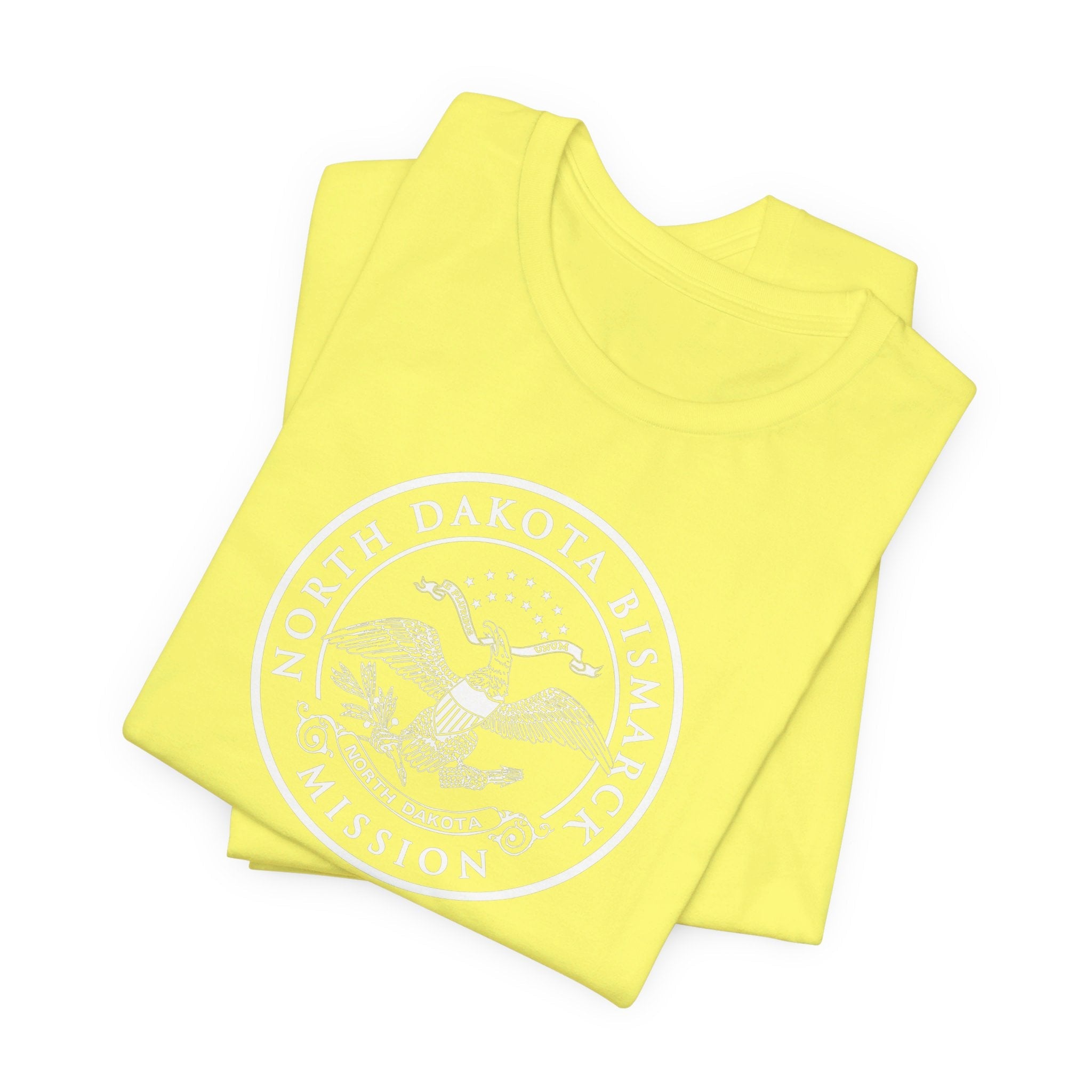 North Dakota Bismarck Mission Circular Monochrome Logo T-Shirt - Mission Wishlist - LDS Missionary Gift Store